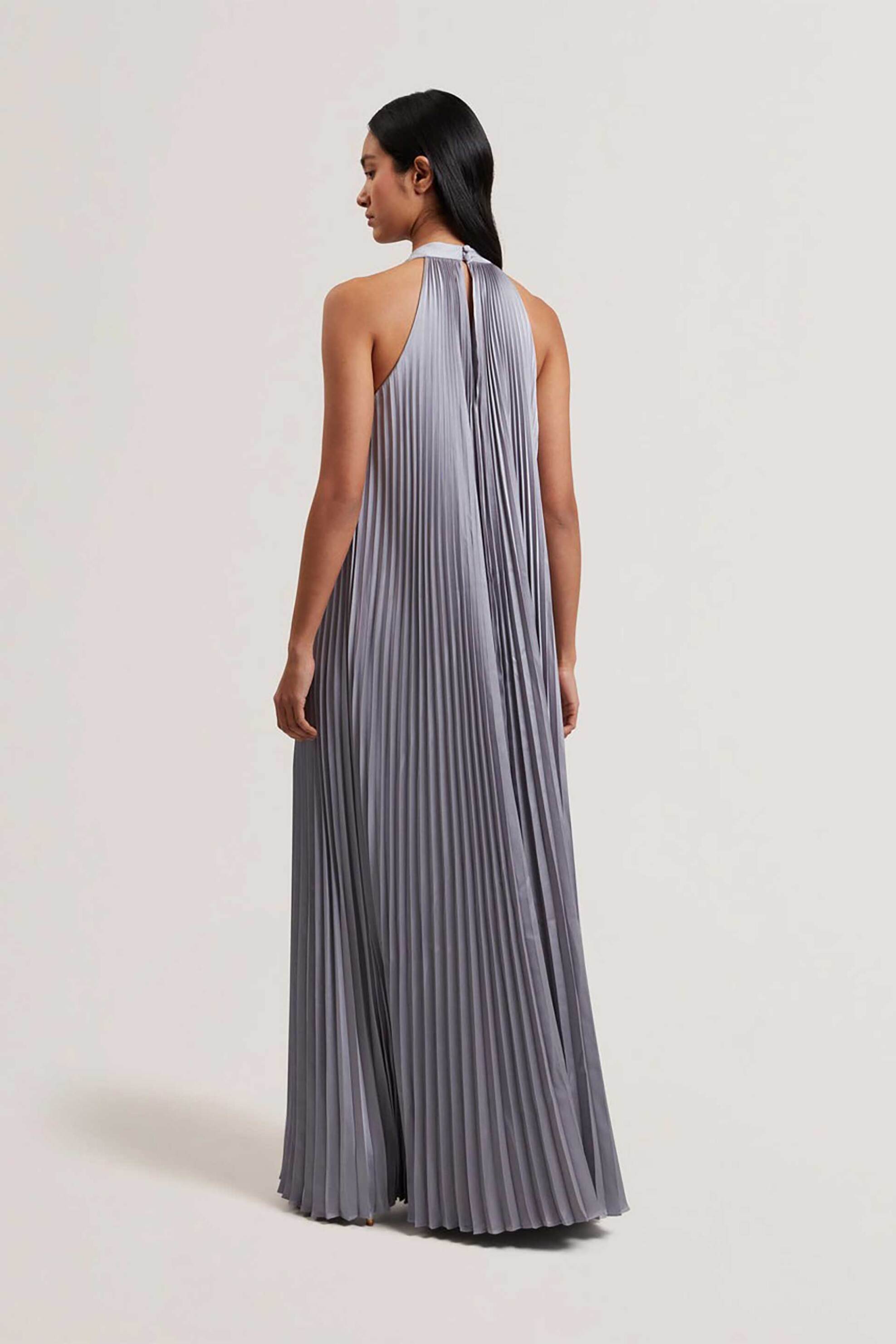 TED BAKER Ted Baker γυναικείo φόρεμα πλισέ maxi "Grenya" - 280425 Λιλά - 2