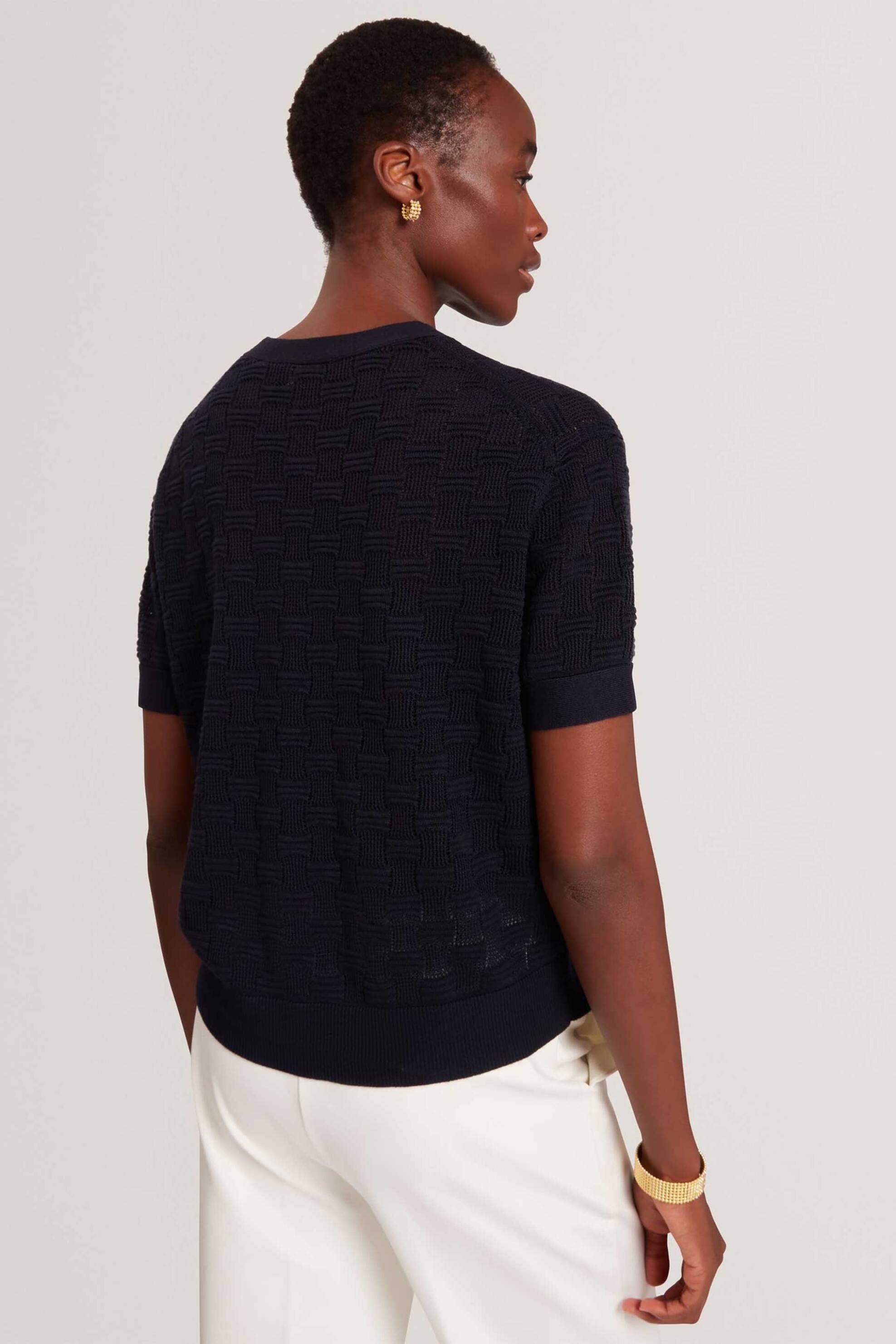 Ted Baker γυναικεία πλεκτή μπλούζα με μετάξι "Emeta" - 281465 Μπλε Σκούρο φωτογραφία