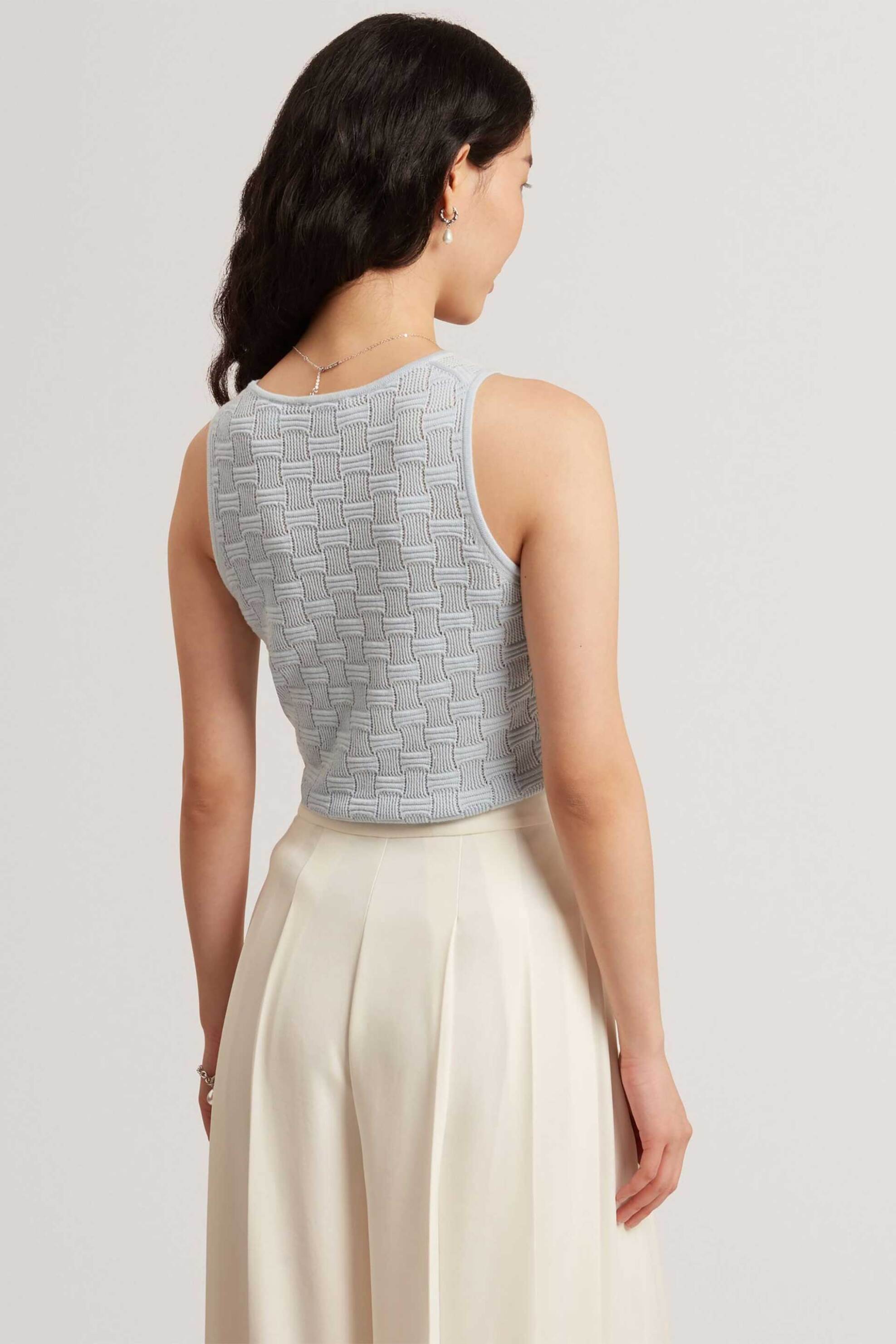 Ted Baker γυναικείο τοπ πλεκτό με μετάξι "Yuna" - 281467 Γαλάζιο φωτογραφία