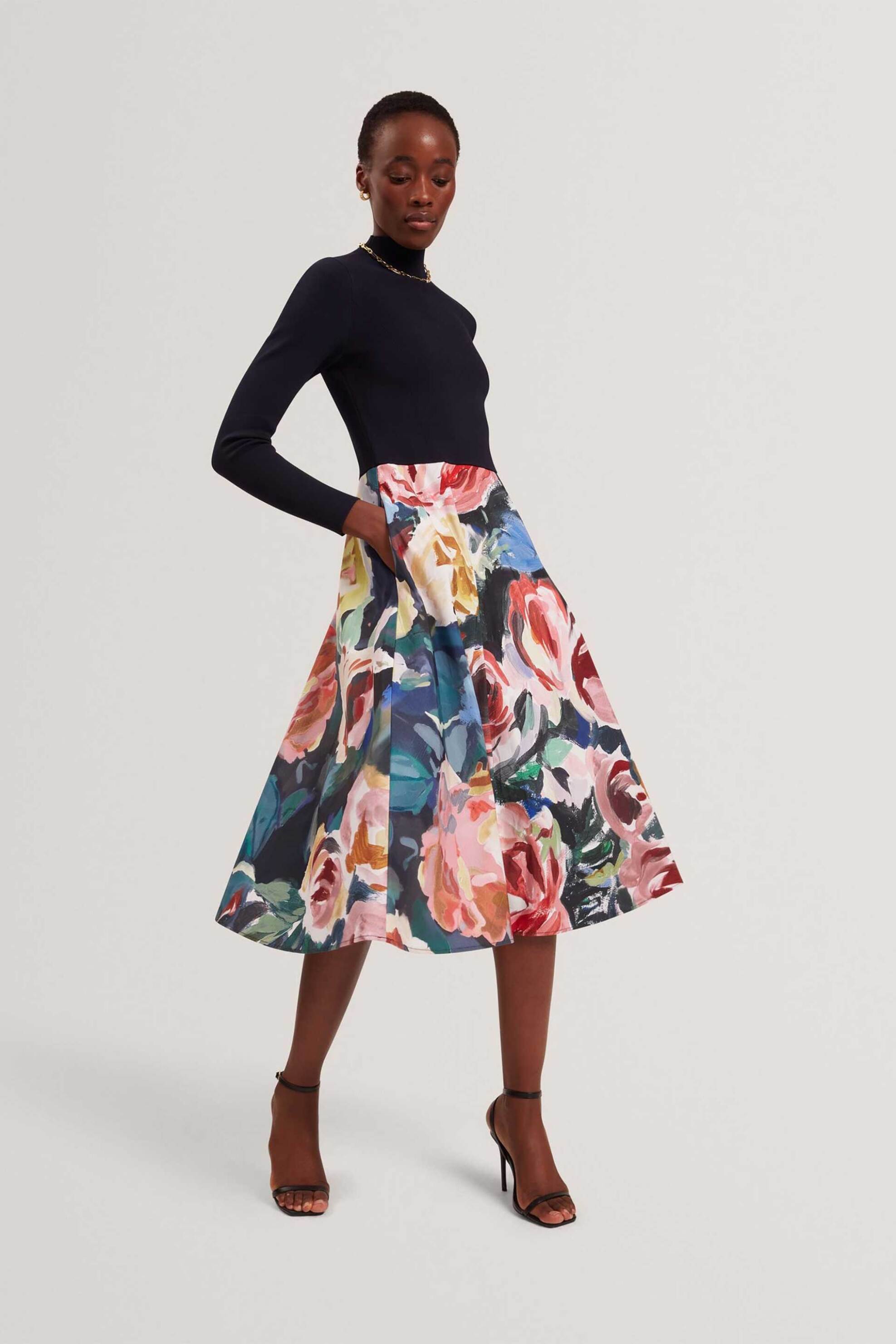 Ted Baker γυναικείο midi φόρεμα με floral print "Patriia"