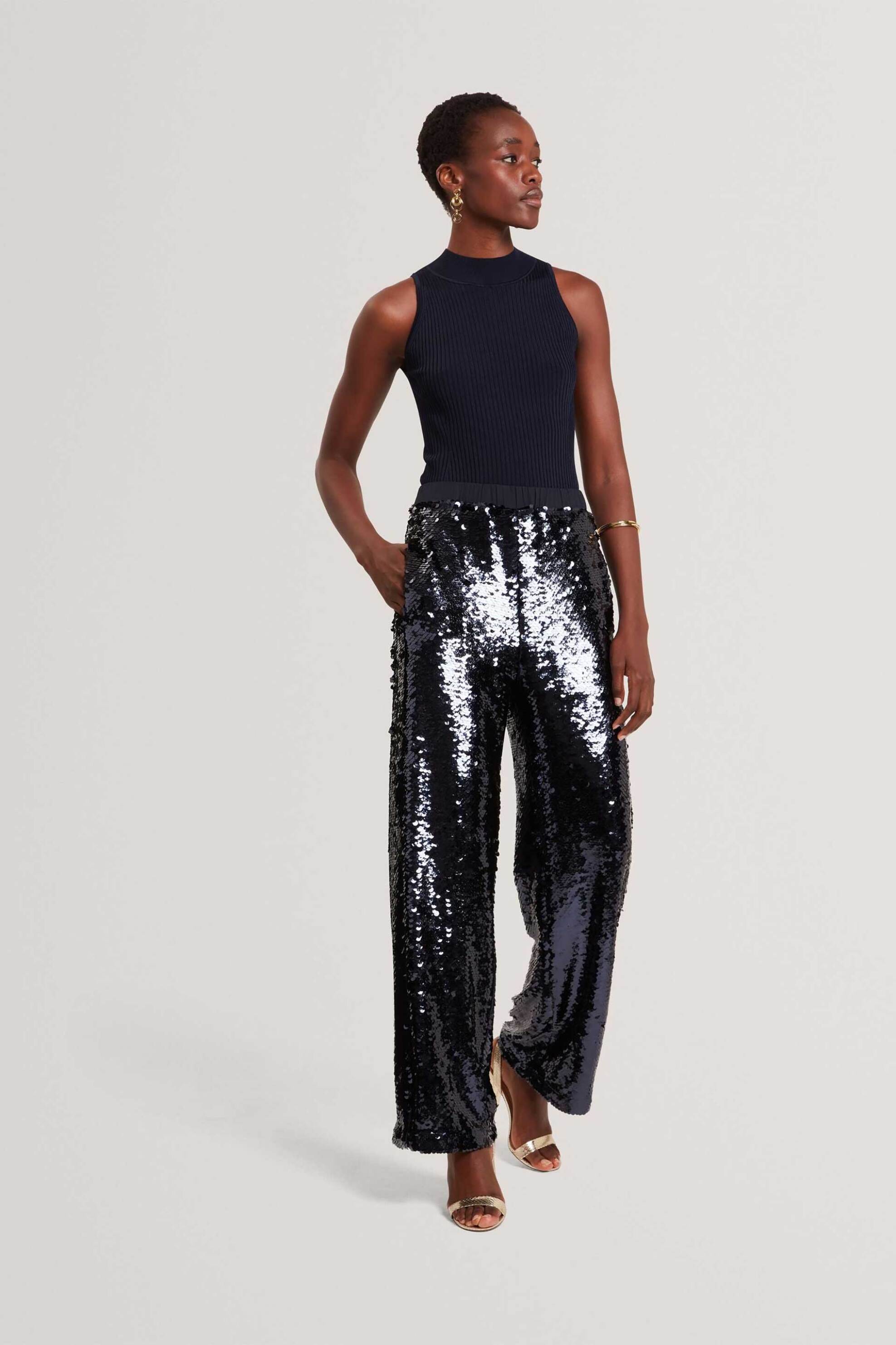 Ted Baker γυναικείο παντελόνι με παγιέτα "Behti"