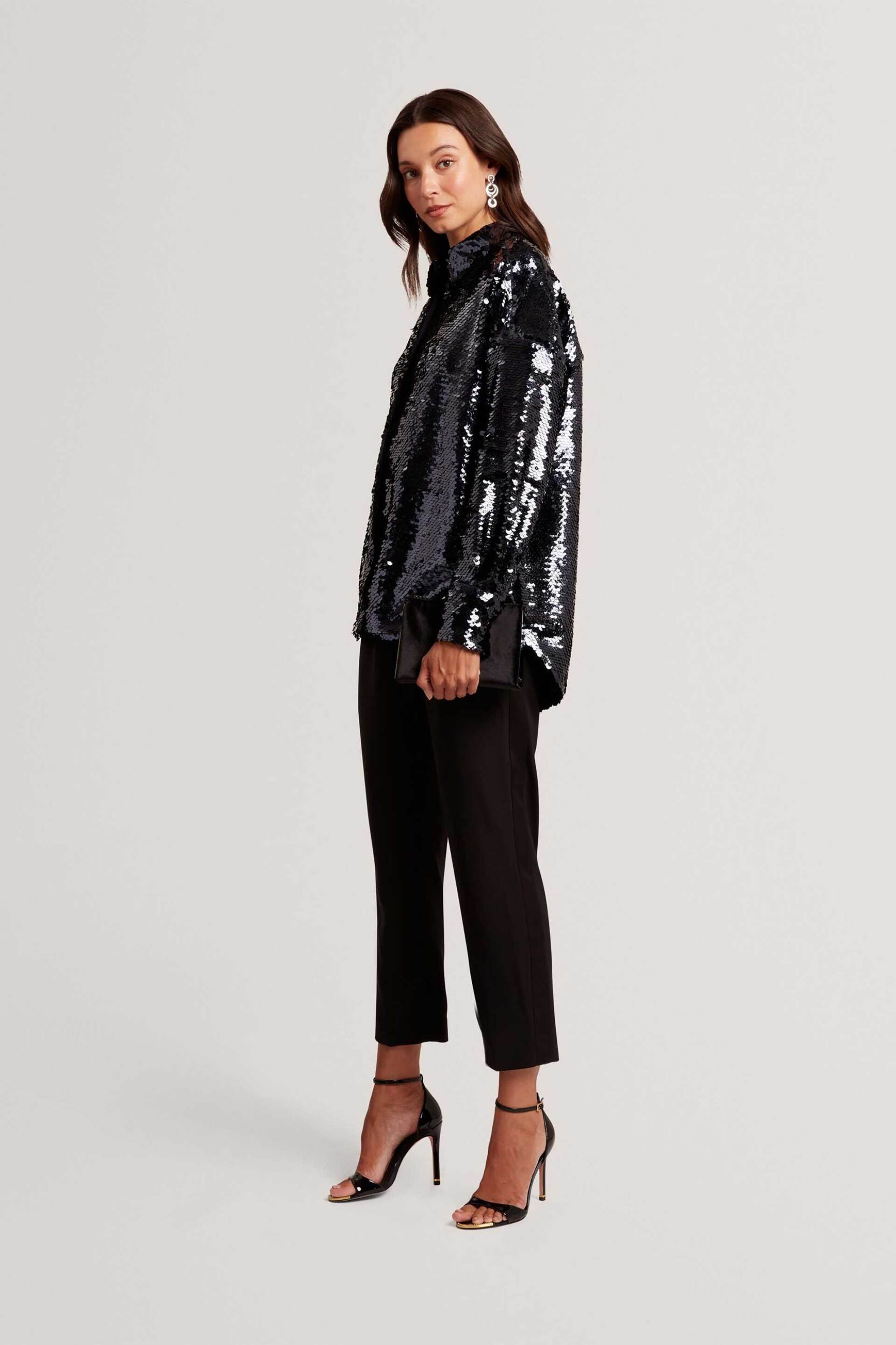 Ted Baker γυναικείο πουκάμισο με παγιέτα "Jesia" - 281281 Μπλε Σκούρο φωτογραφία