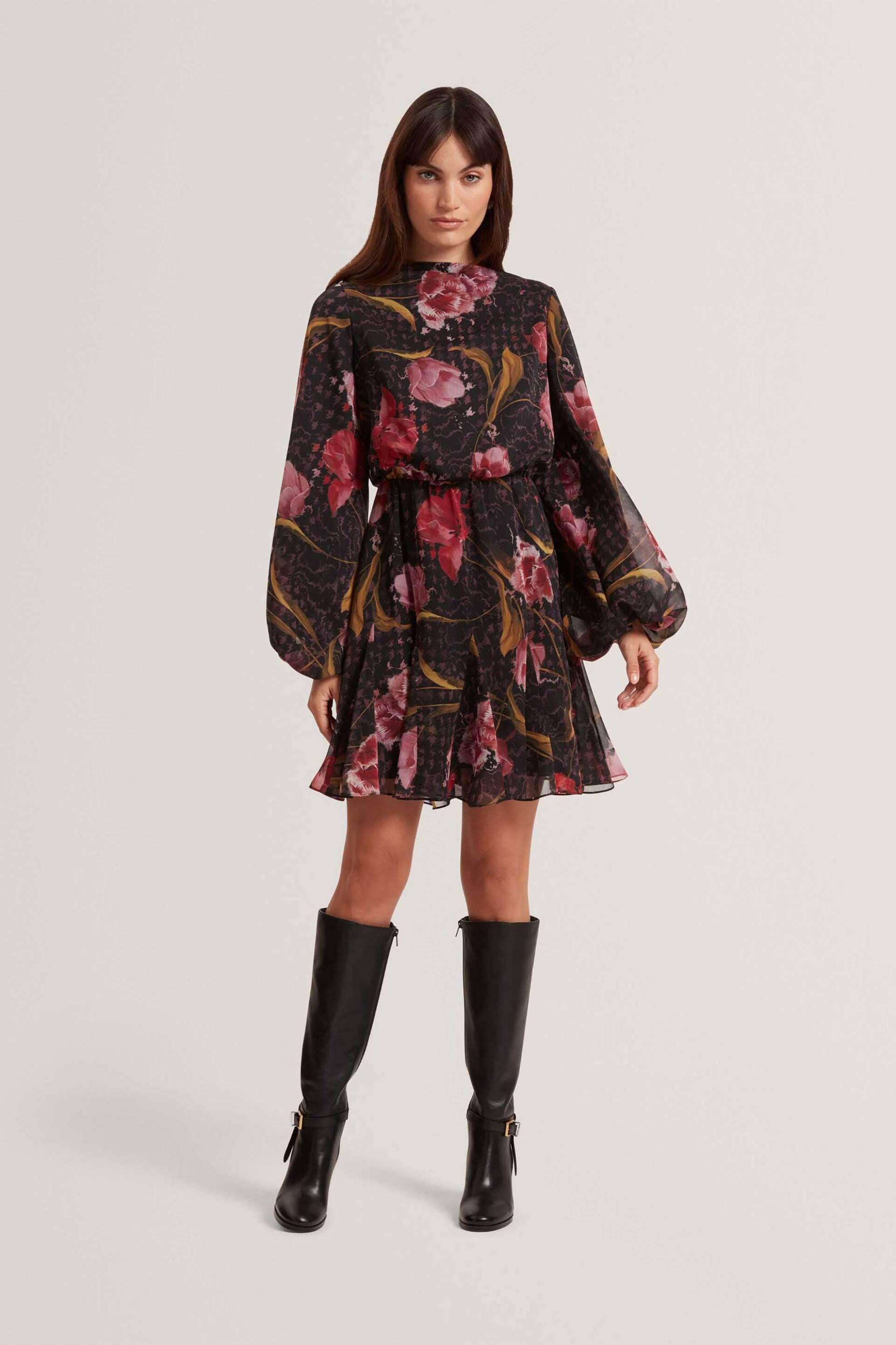 Ted Baker γυναικείο mini φόρεμα με all-over print floral print "Endrina"