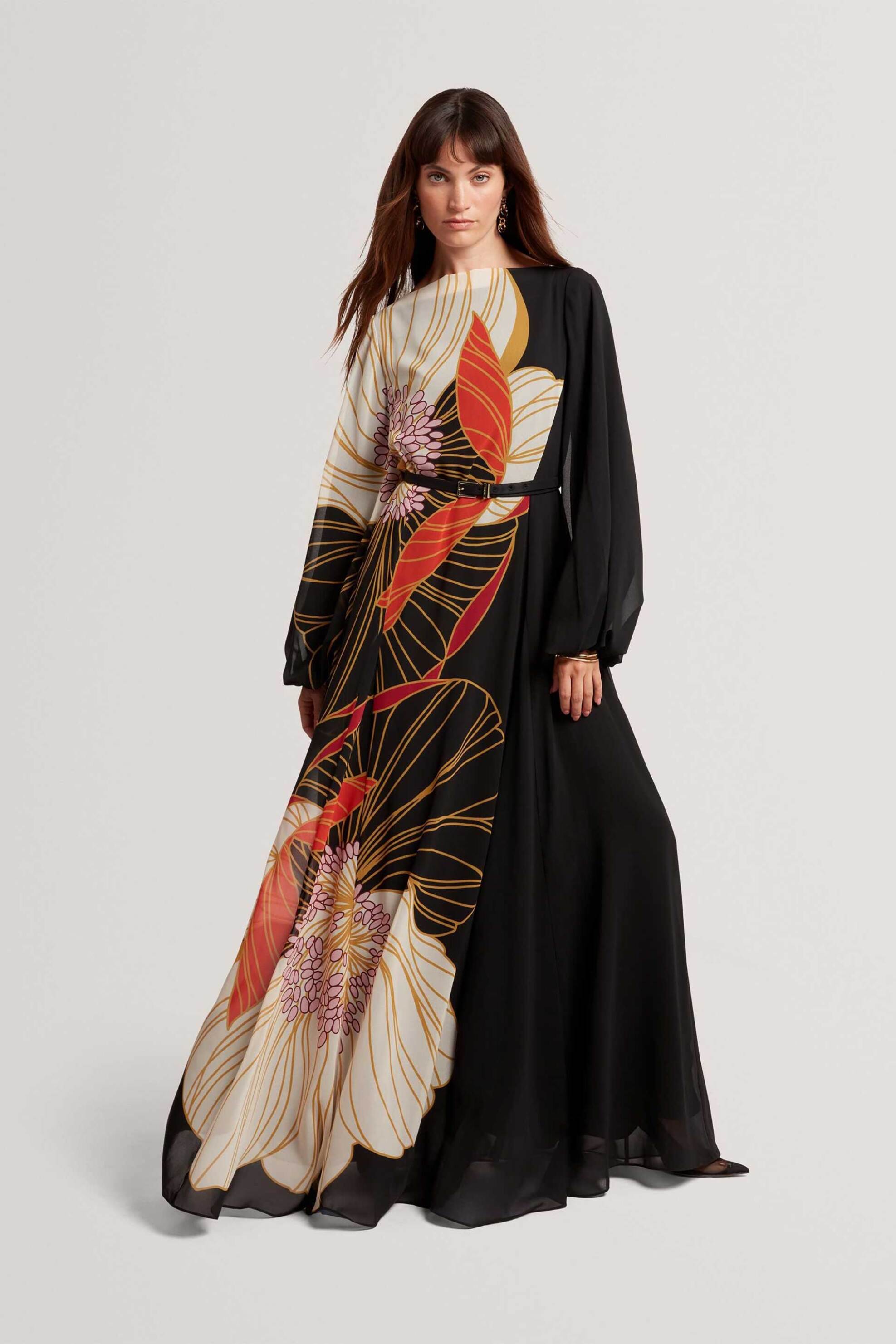 Ted Baker γυναικείο maxi φόρεμα με all-over print floral print "Cammeli"