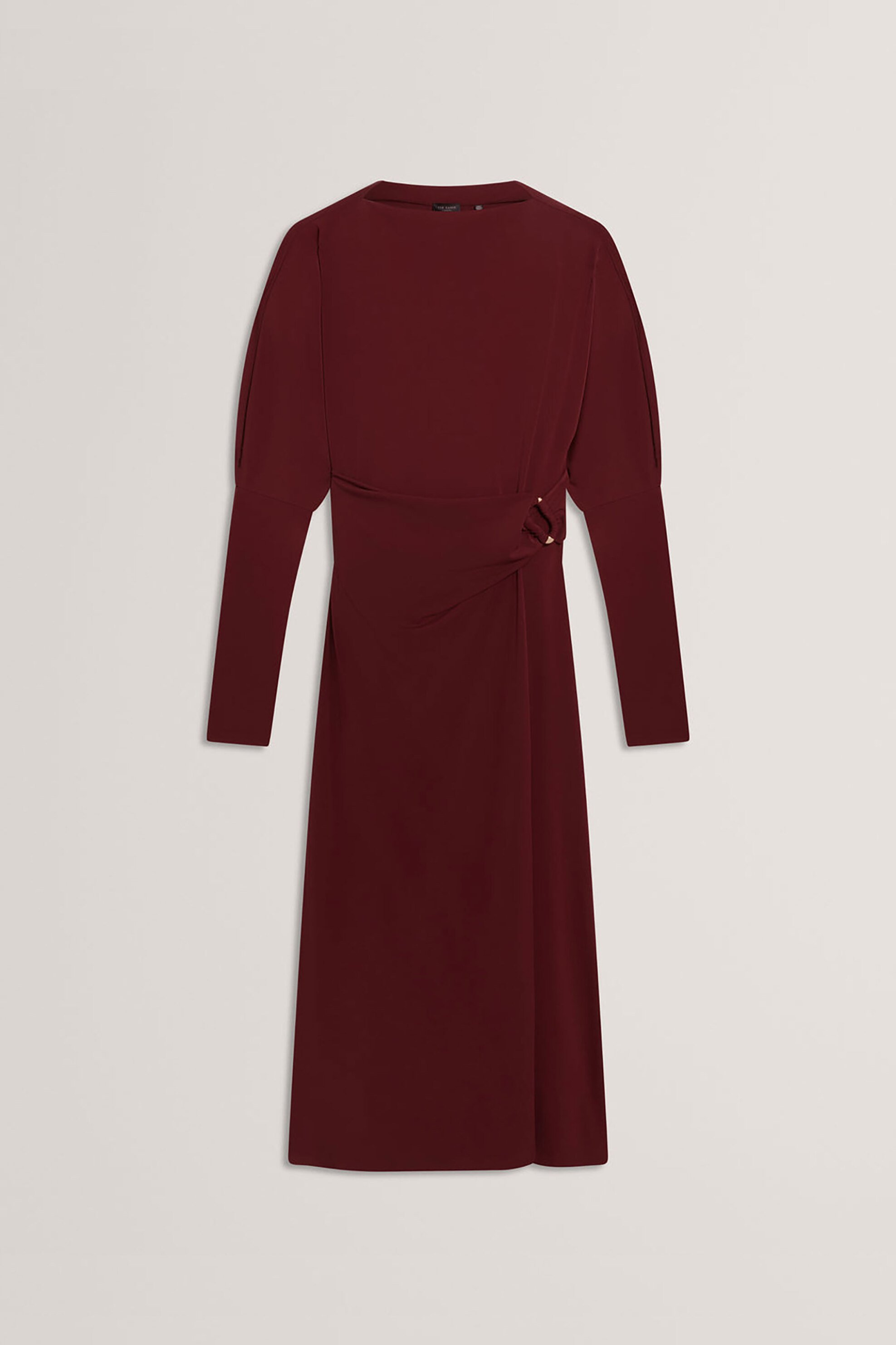 Ted Baker Γυναικείο Midi Φόρεμα Μονόχρωμο Ralhaa - 280865 Μπορντό