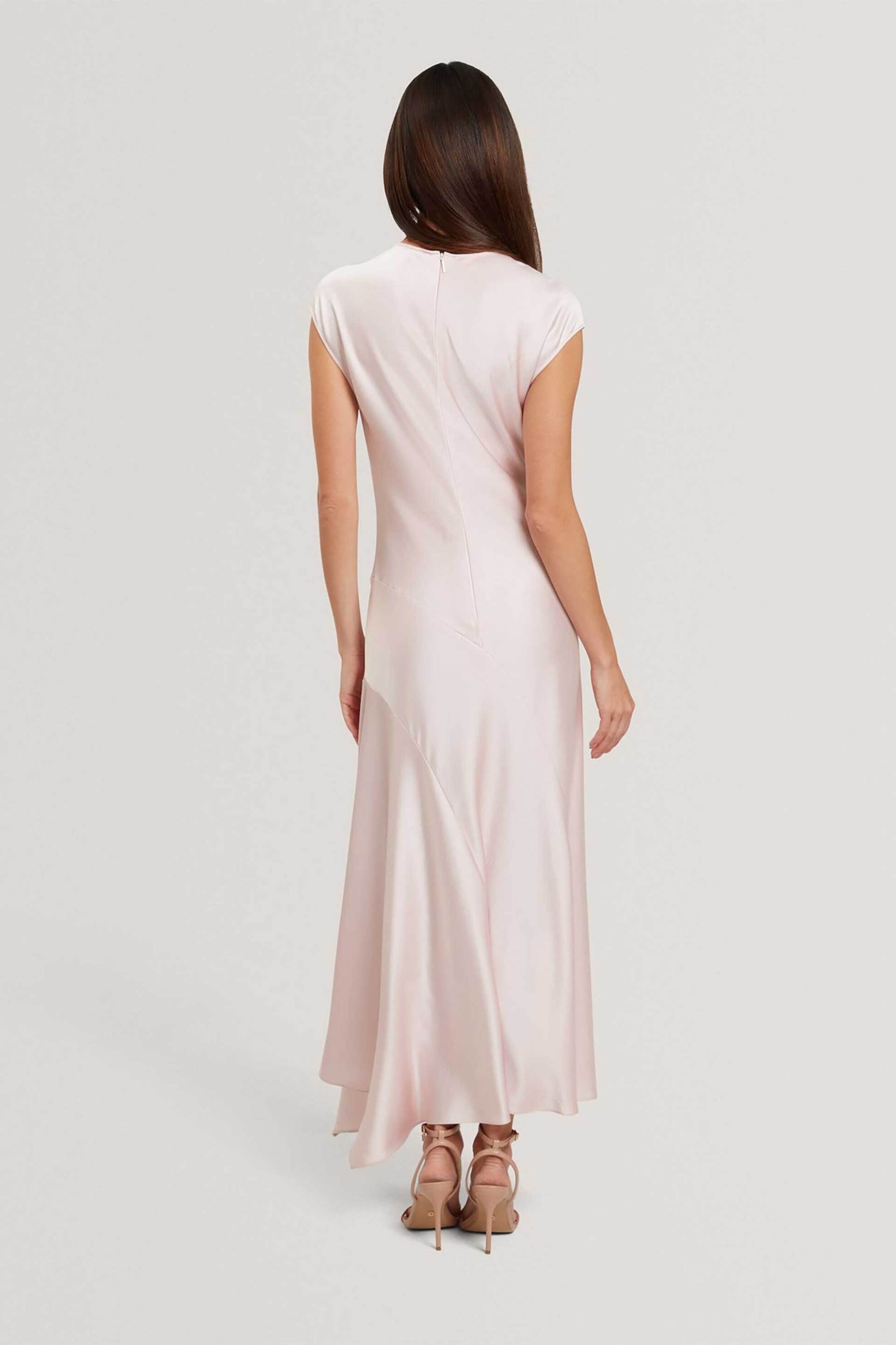 Ted Baker Γυναικείο Midi Αμάνικο Φόρεμα Μονόχρωμο Mayibe - 283812 Ροζ