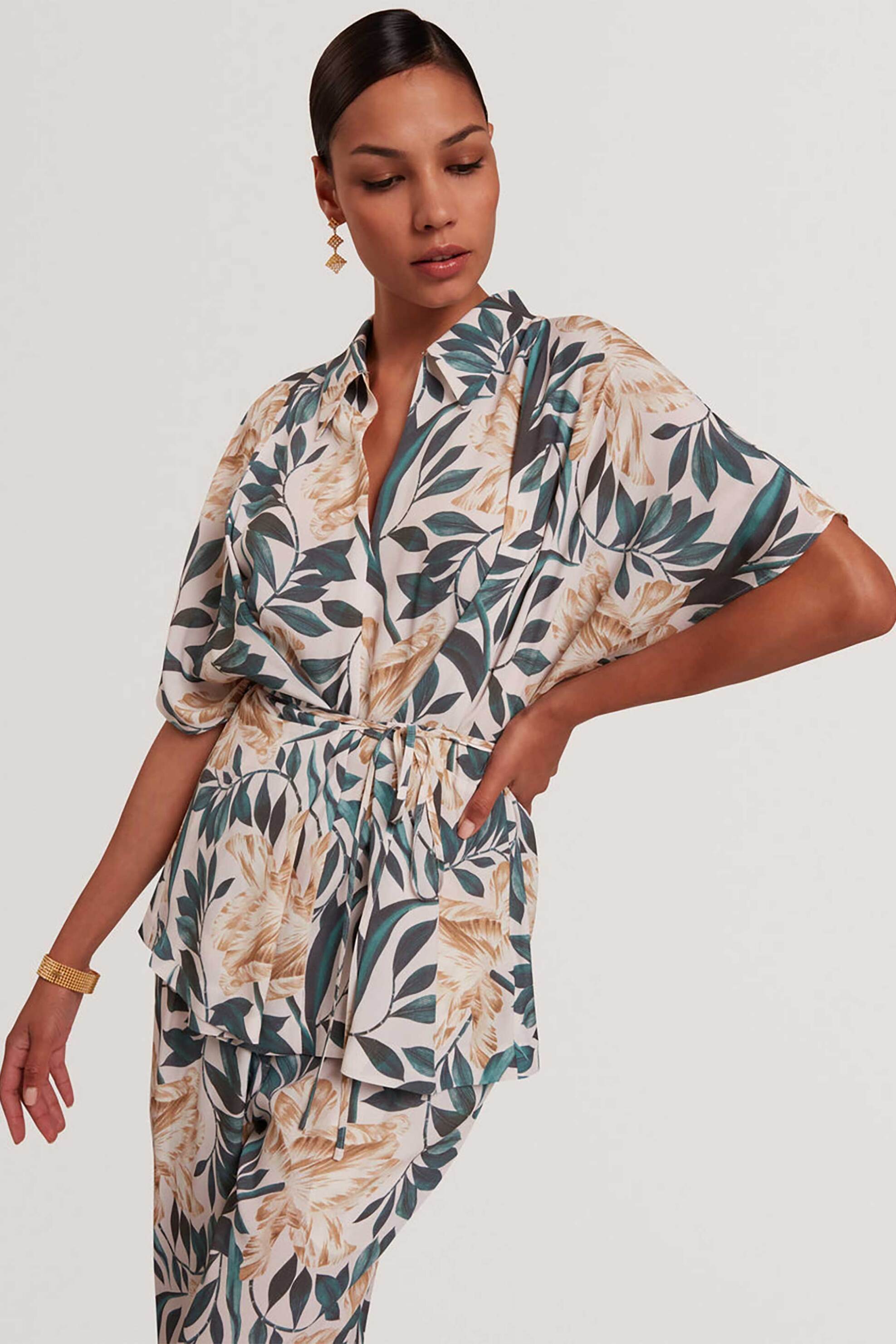 Ted Baker γγυναικεία μπλούζα με all-over floral print "Gehmma" - 282463 Εκρού