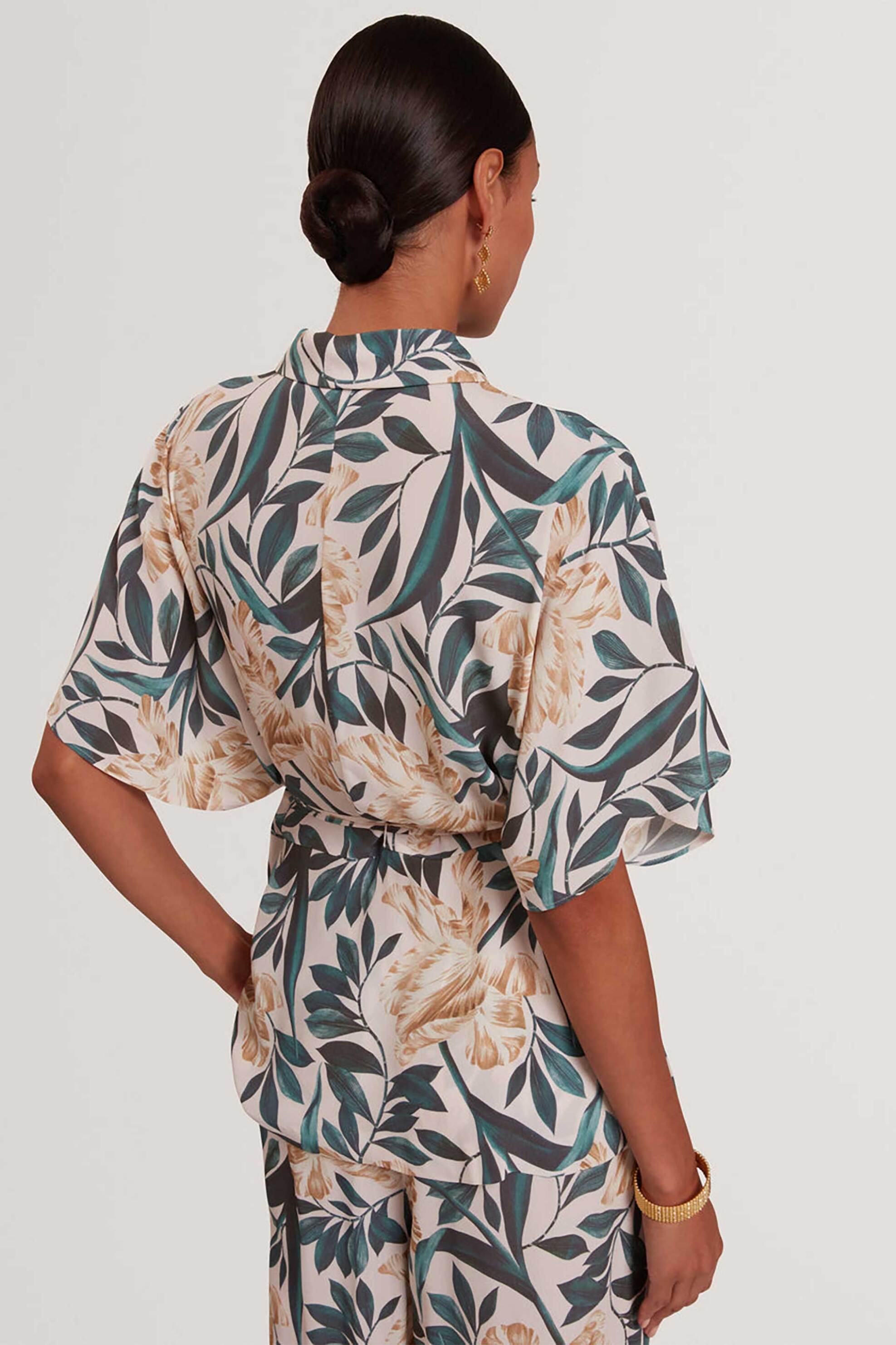 TED BAKER Ted Baker γγυναικεία μπλούζα με all-over floral print "Gehmma" - 282463 Εκρού - 3
