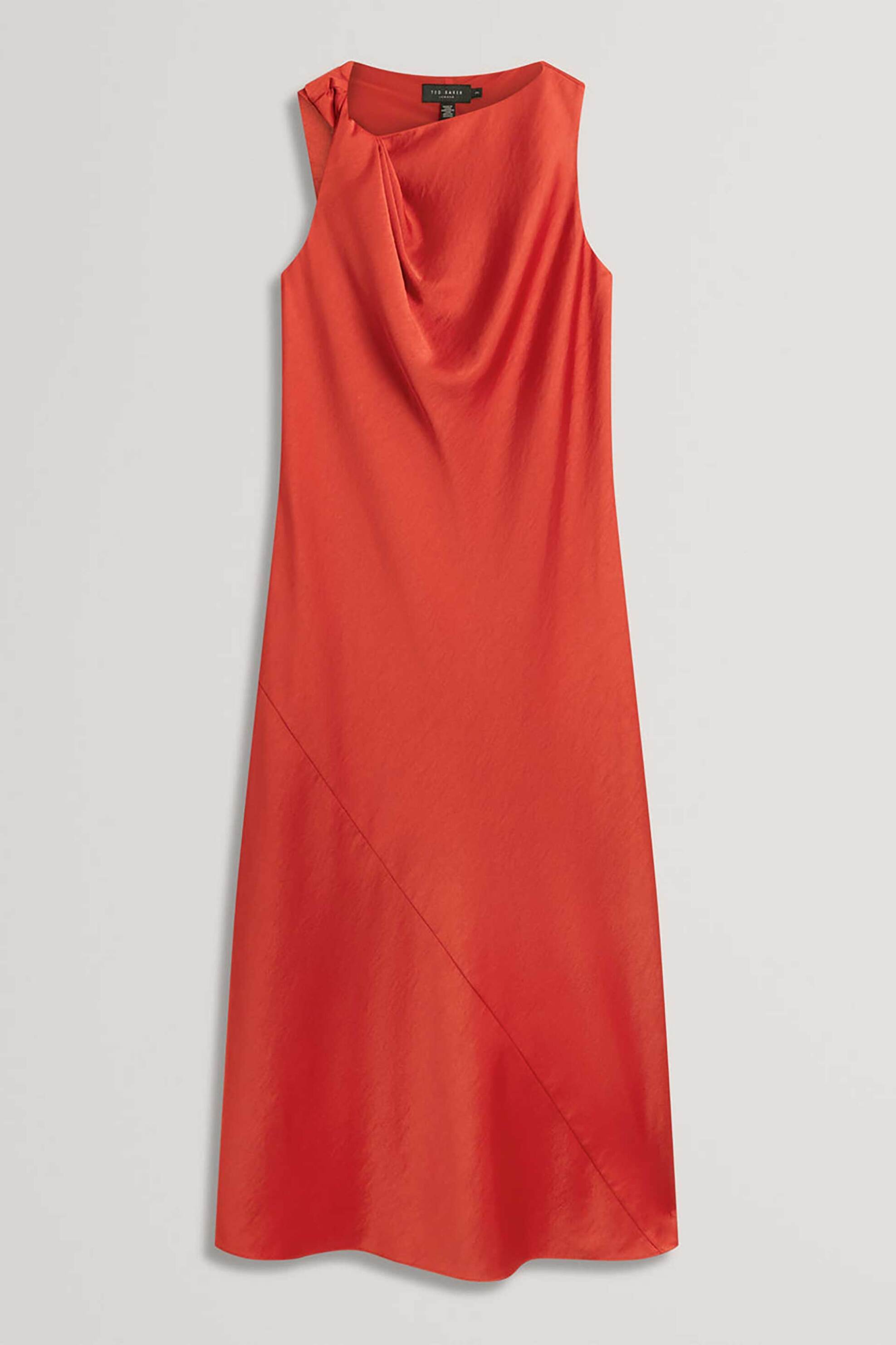 Ted Baker Γυναικείο Midi Αμάνικο Φόρεμα Μονόχρωμο Elouize - 283528 Κόκκινο