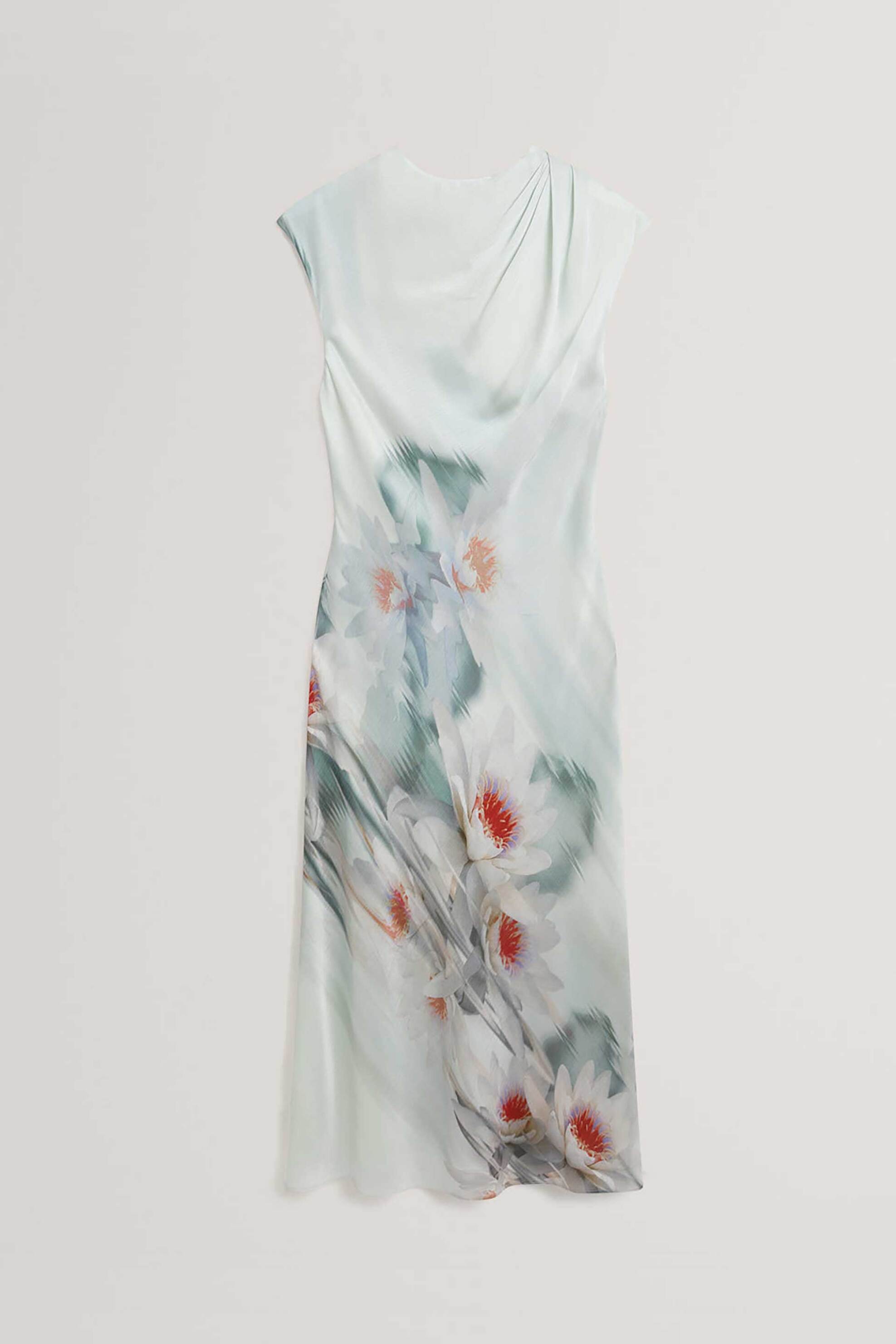 Ted Baker γυναικείο midi αμάνικο φόρεμα με floral print "Shayyla" - 283530 Πράσινο Aqua