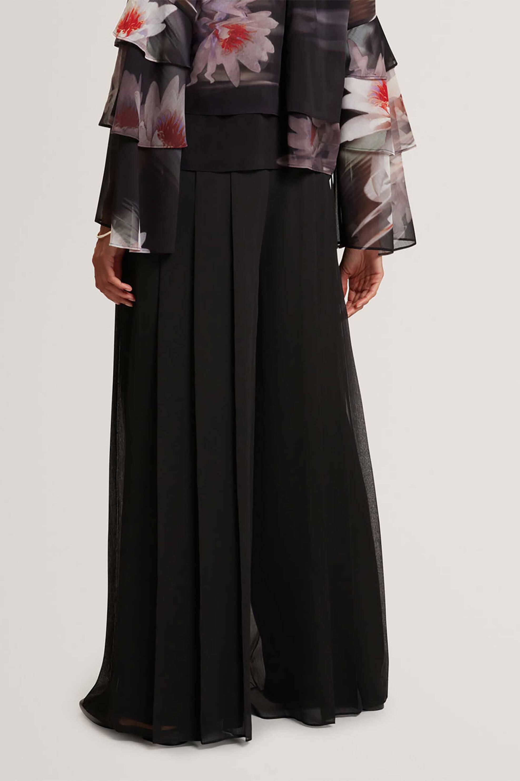 TED BAKER Ted Baker γυναικείο παντελόνι μονόχρωμο Wide Fit "Antera" - 284136 Μαύρο - 3