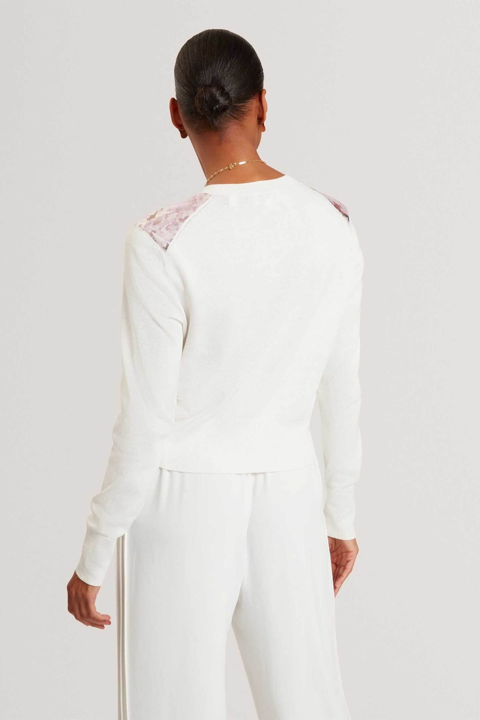 TED BAKER Ted Baker γυναικεία ζακέτα με floral σχέδιο "Sisilia" - 284159 Εκρού - 3