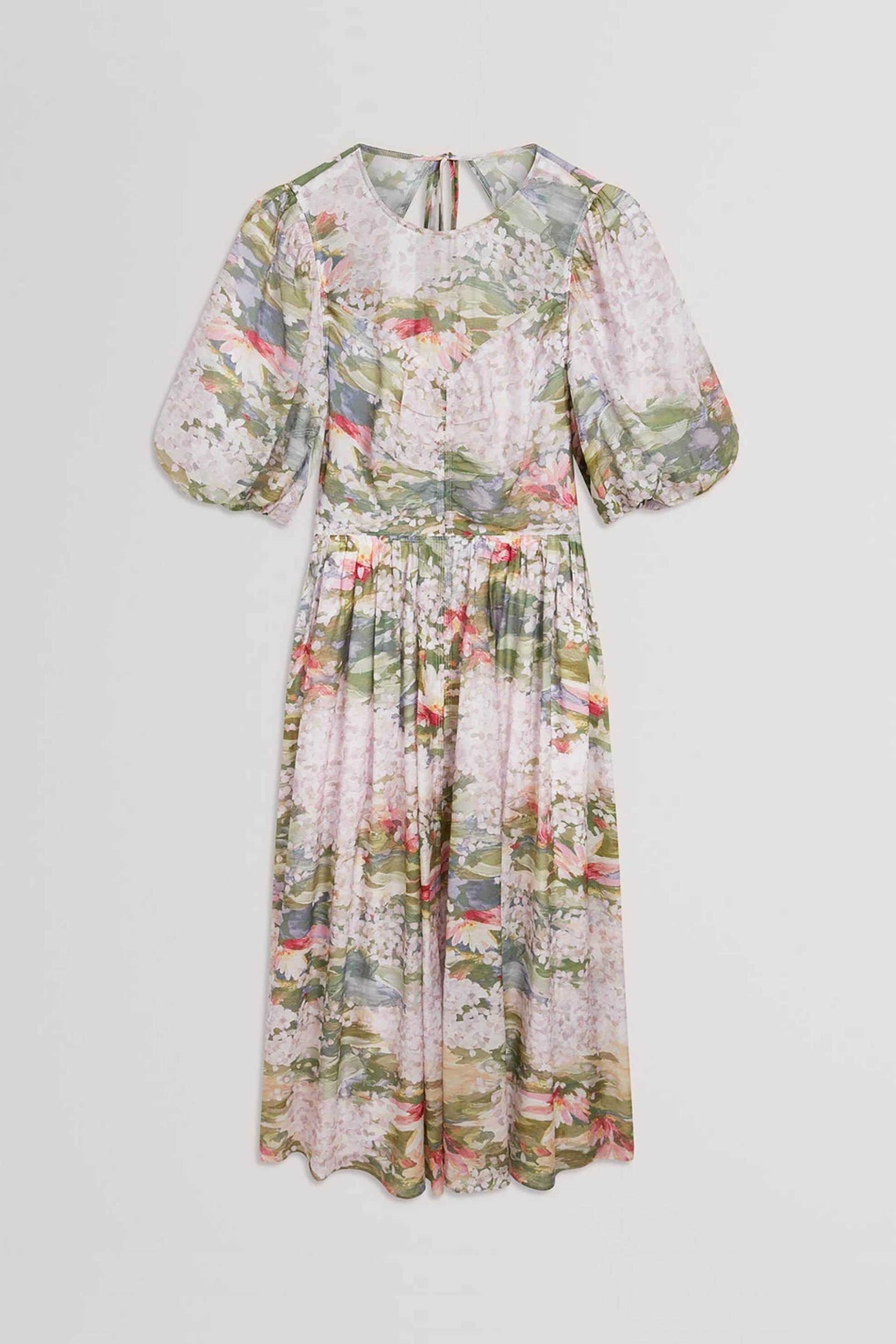 Ted Baker Γυναικείο Midi Φόρεμα με Floral Print Jonora - 284168 Ροζ