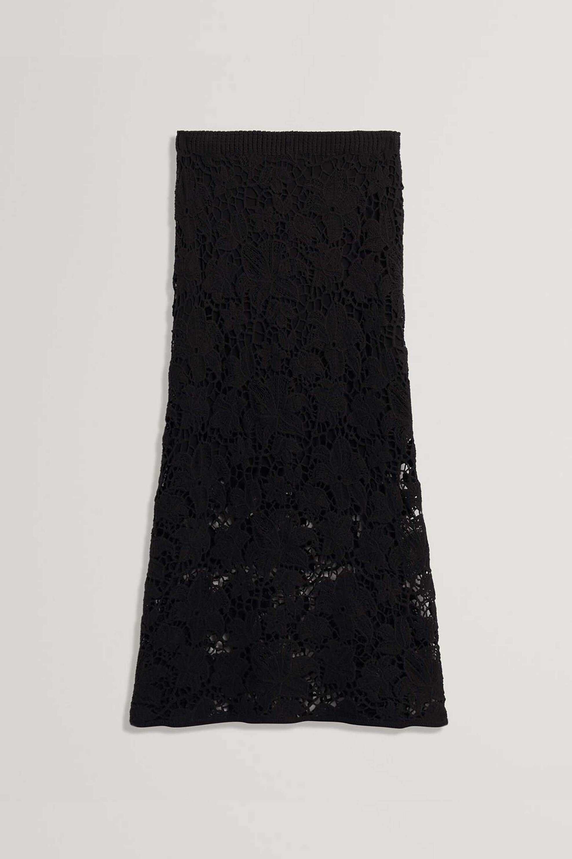 Ted Baker Γυναικεία Midi Φούστα με Πλεκτό Σχέδιο Relaxed Fit Aphria - 284535 Μαύρο