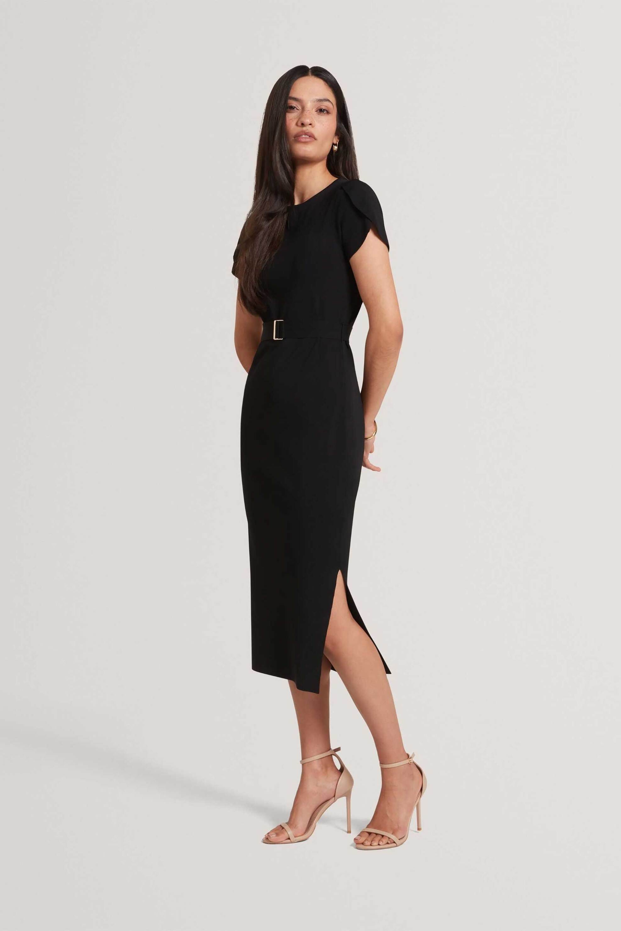 Ted Baker γυναικείο midi φόρεμα με ζώνη 