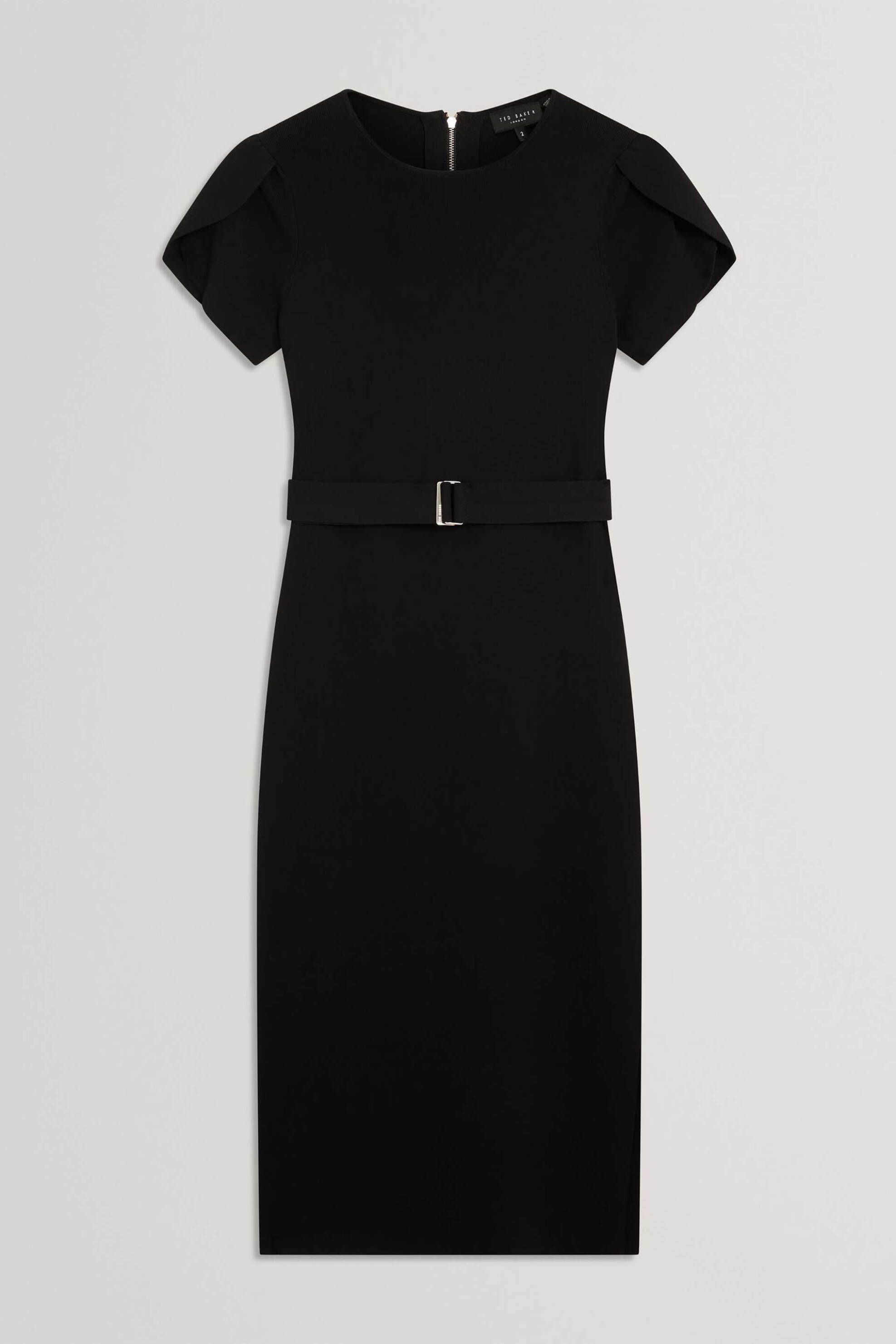 Ted Baker Γυναικείο Midi Φόρεμα με Ζώνη Juliany - 284398 Μαύρο