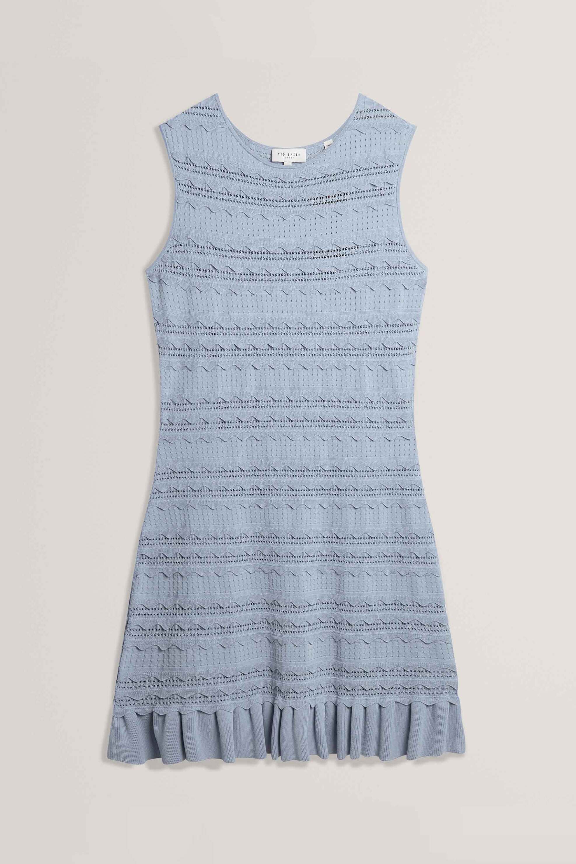 Ted Baker Γυναικείο Mini Φόρεμα Πλεκτό Avela - 284794 Γαλάζιο
