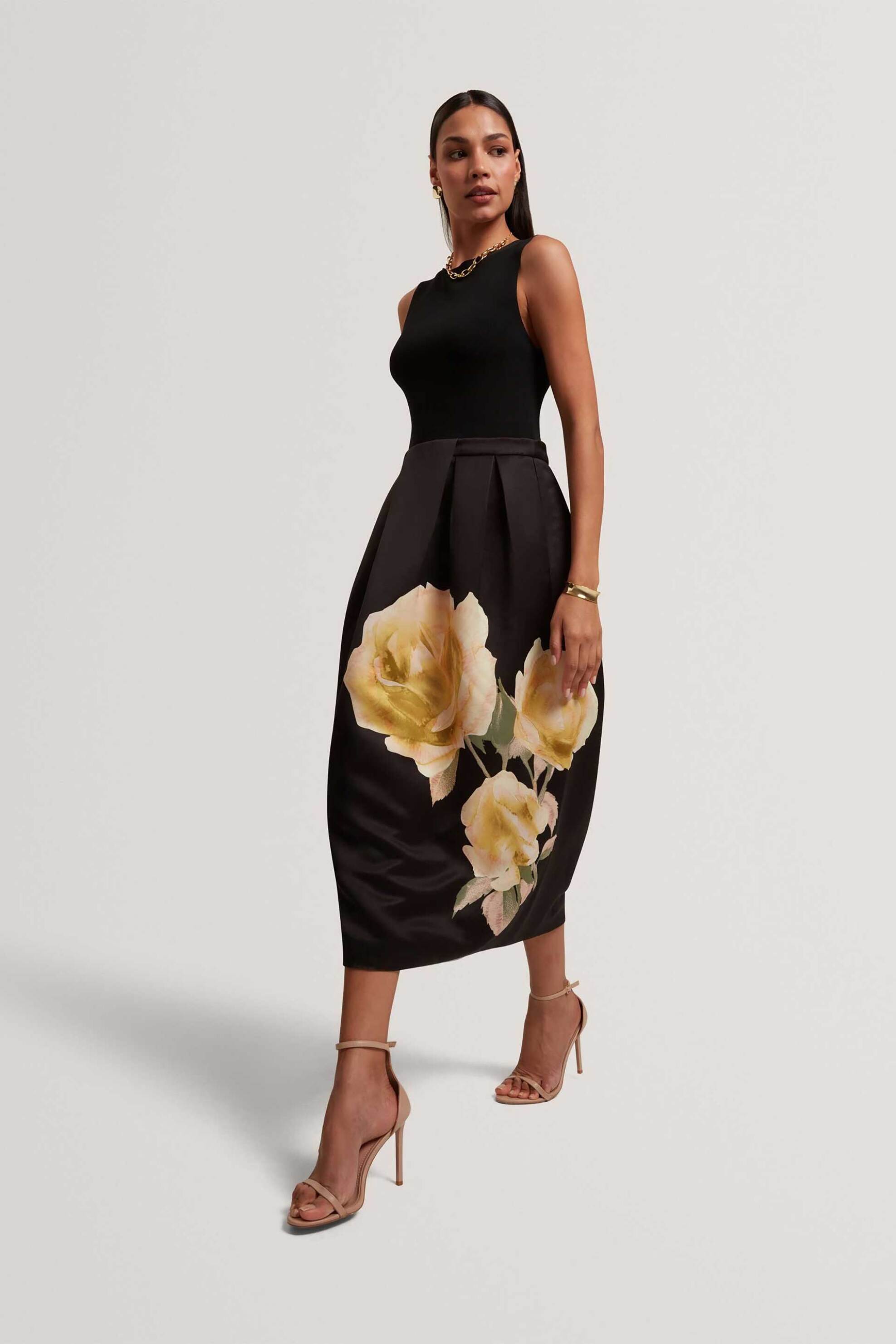 Ted Baker γυναικείο midi φόρεμα με print 