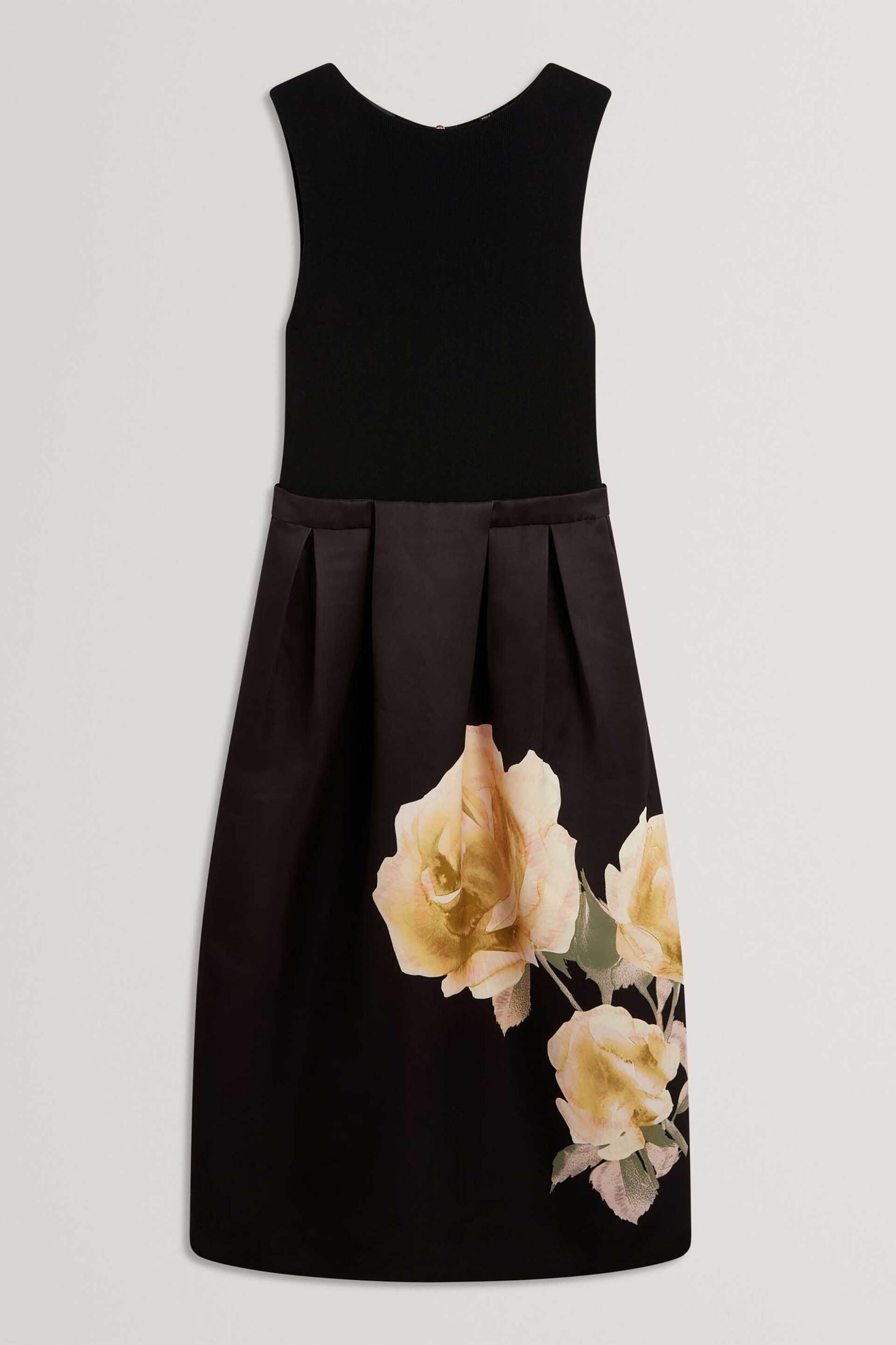 Ted Baker Γυναικείο Midi Φόρεμα με Print Verinie - 284800 Μαύρο