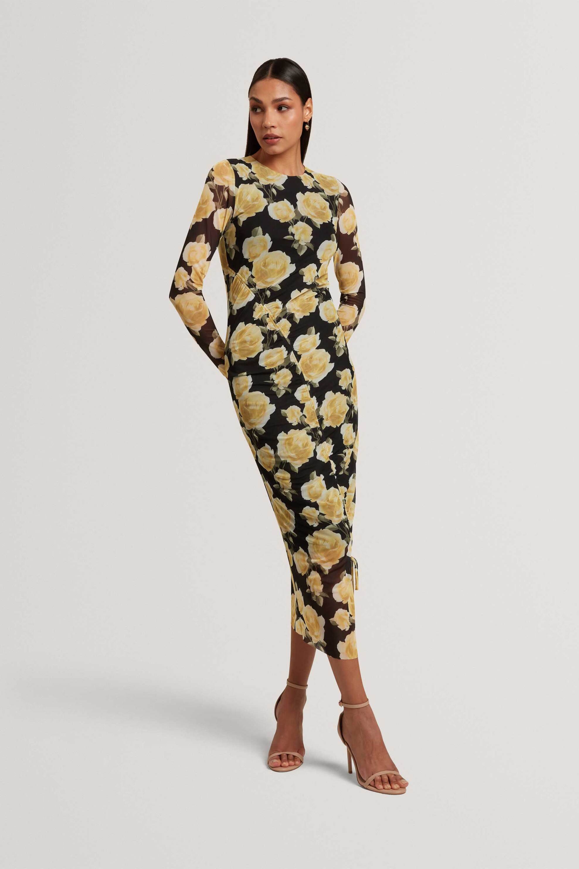Ted Baker γυναικείο midi φόρεμα με print 