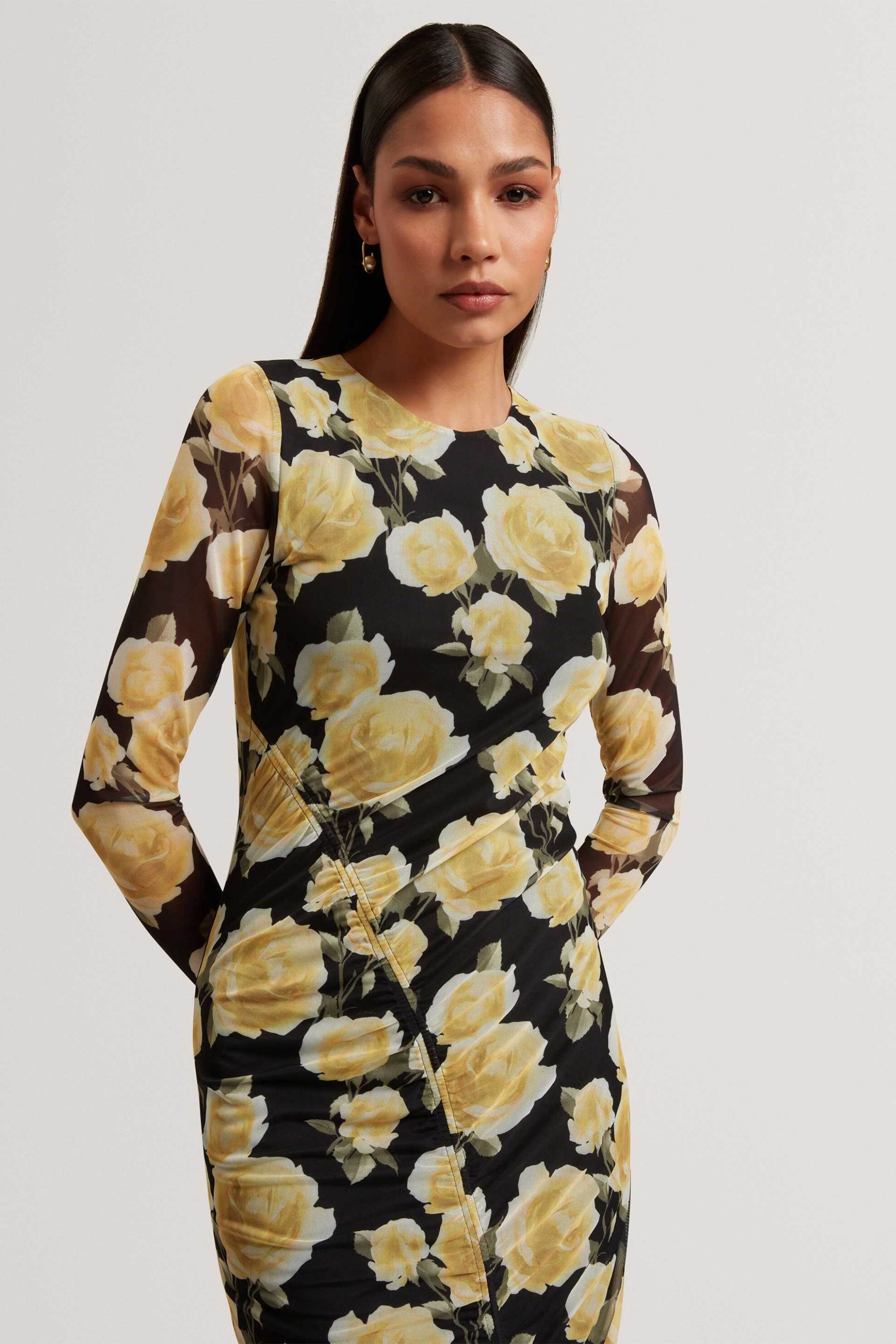 Ted Baker γυναικείο midi φόρεμα με print 