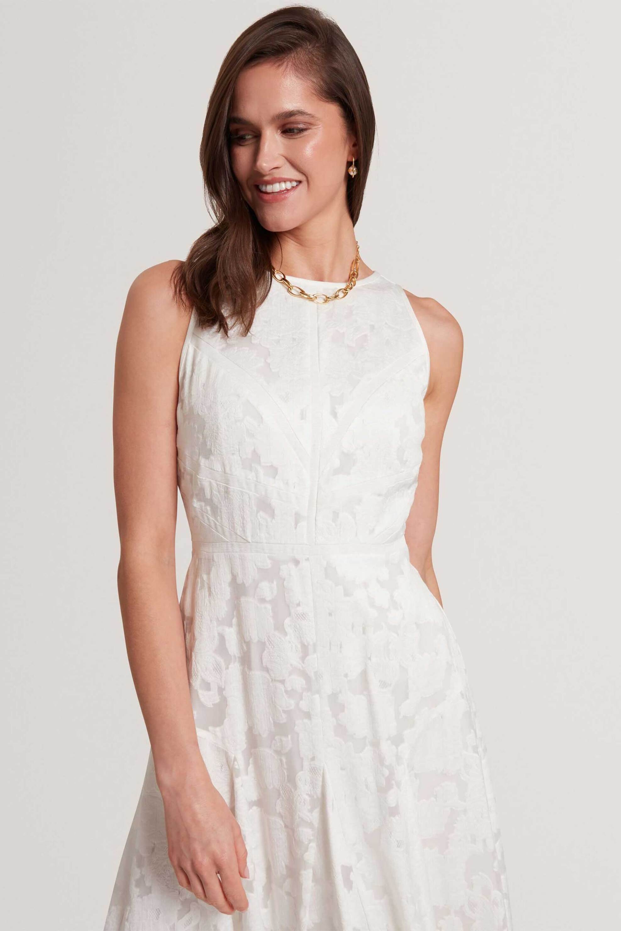 Ted Baker γυναικείο midi φόρεμα με δαντέλα 