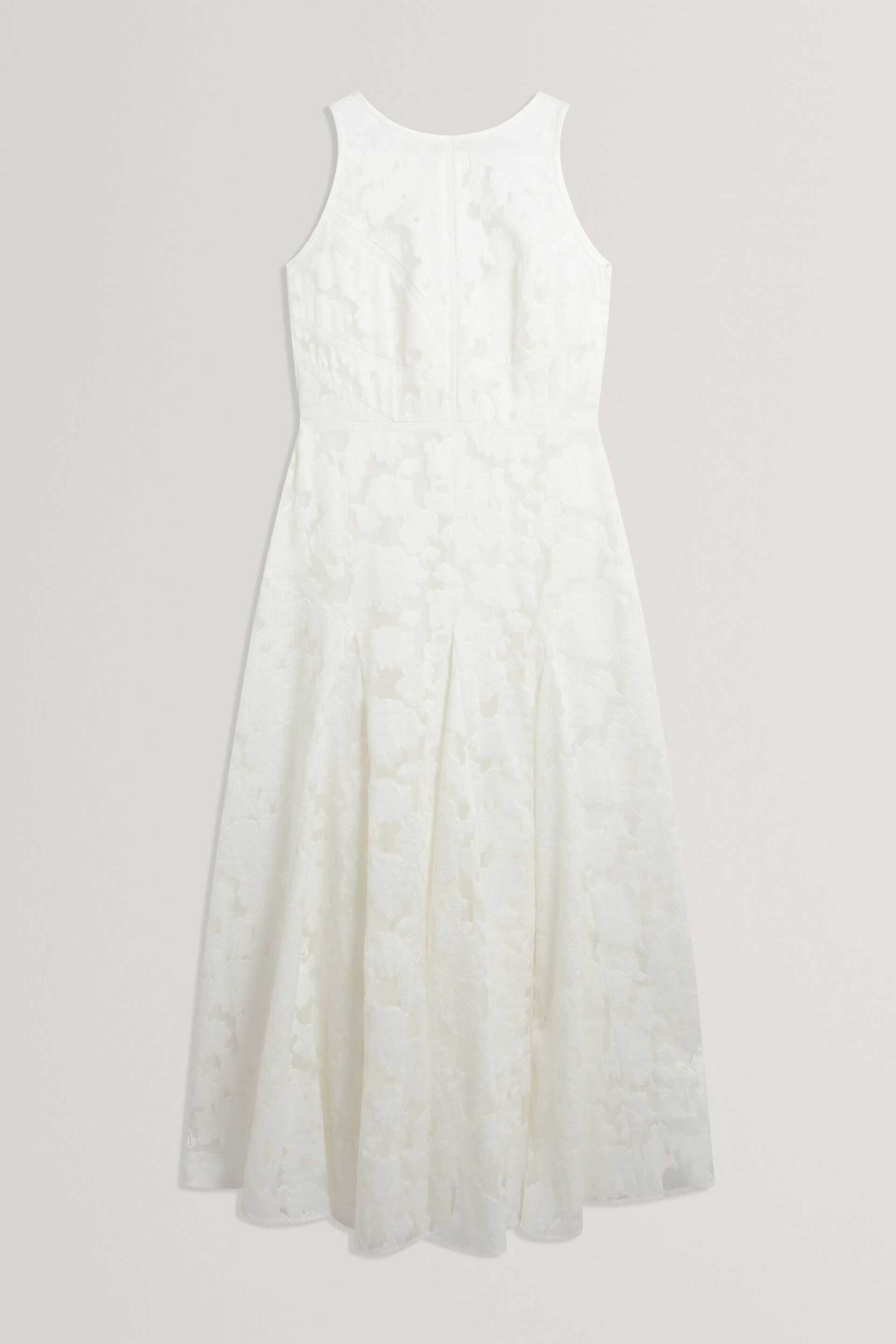 Ted Baker Γυναικείο Midi Φόρεμα με Δαντέλα Leesaa - 284815 Λευκό