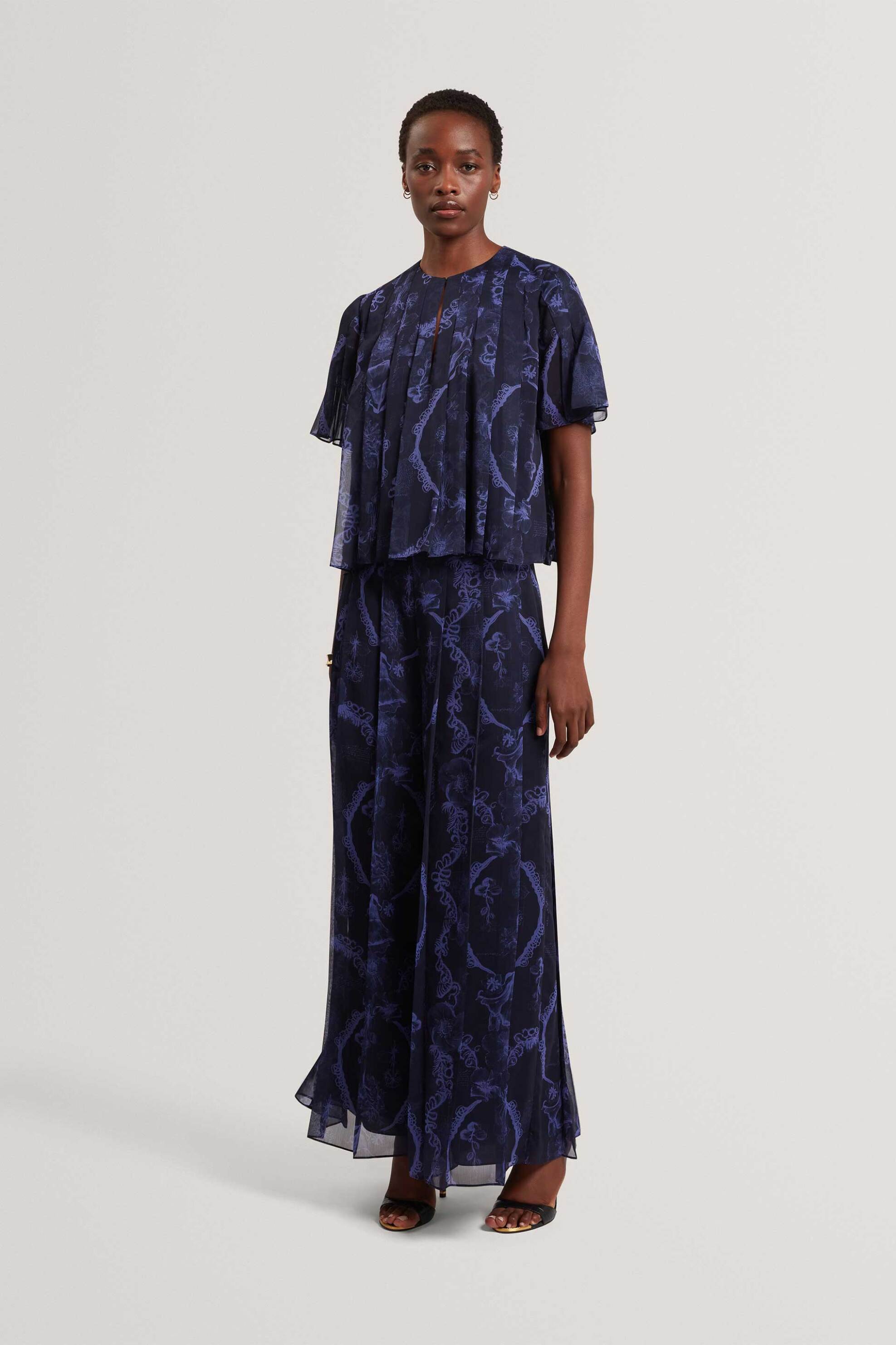 TED BAKER Ted Baker γυναικεία μπλούζα με πλισέ σχέδιο "Tullya" - 284817 Μπλε Σκούρο - 2