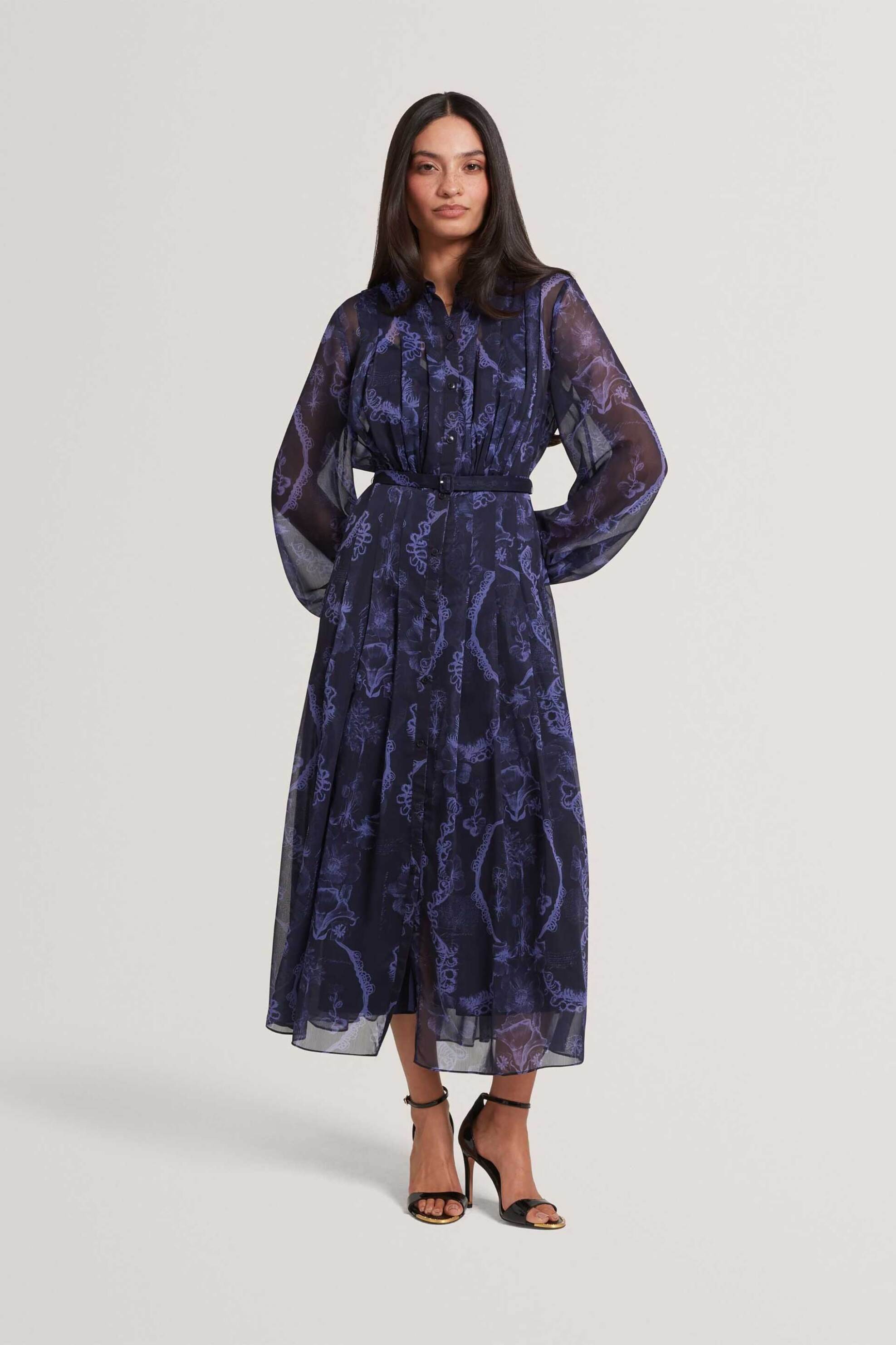 Ted Baker γυναικείο midi φόρεμα με ζώνη 