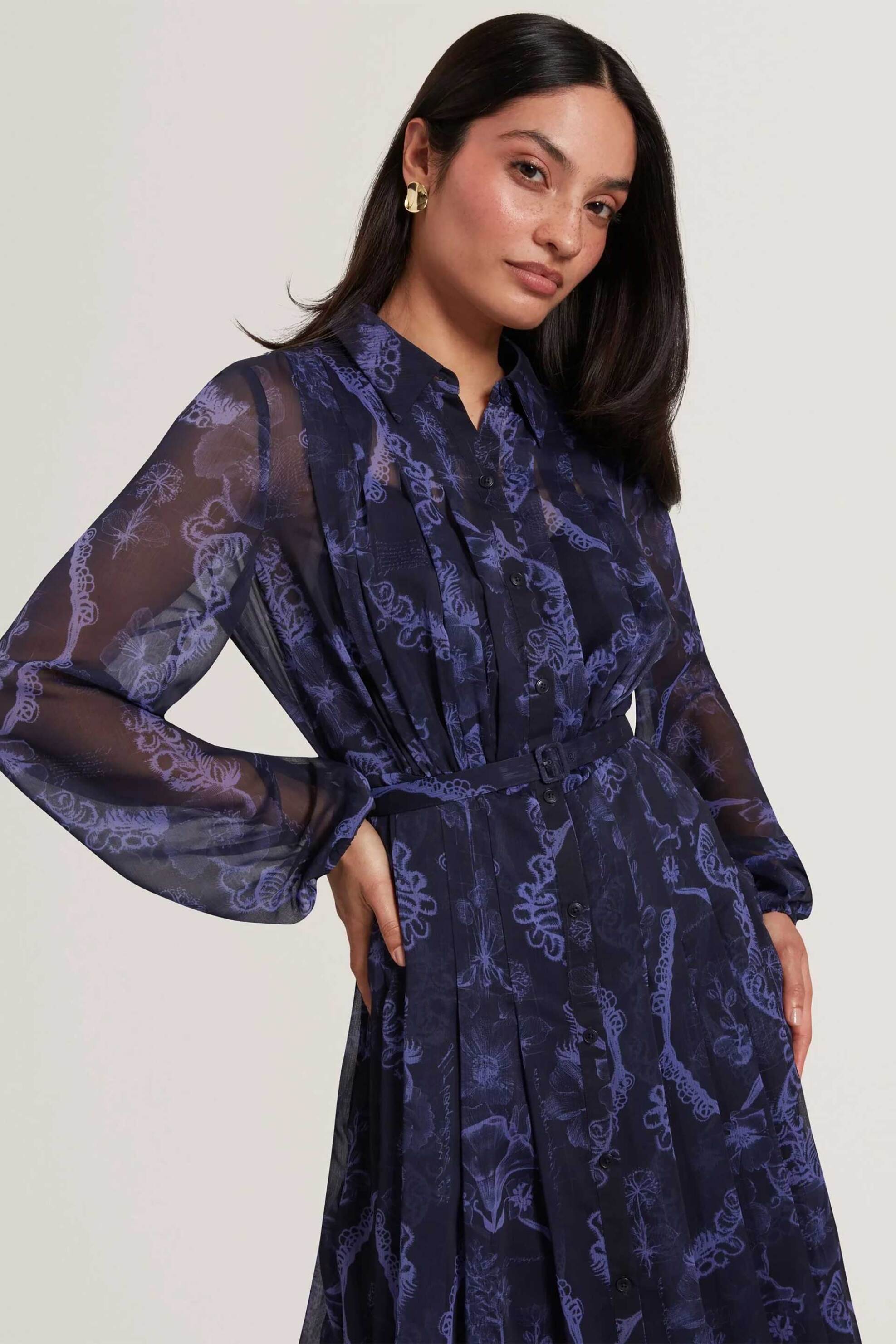 Ted Baker γυναικείο midi φόρεμα με ζώνη 
