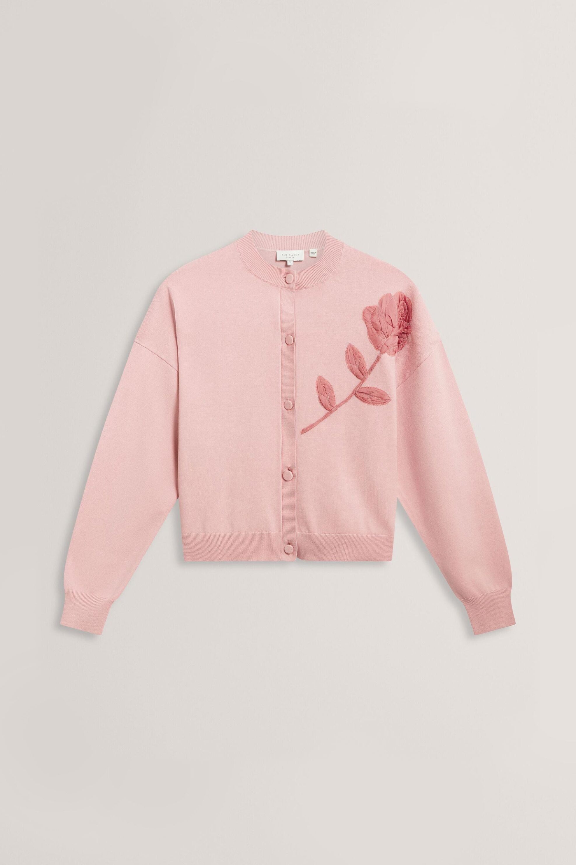 TED BAKER Ted Baker γυναικεία ζακέτα με απλικέ σχέδιο "Neslie" - 284876 Ροζ - 4