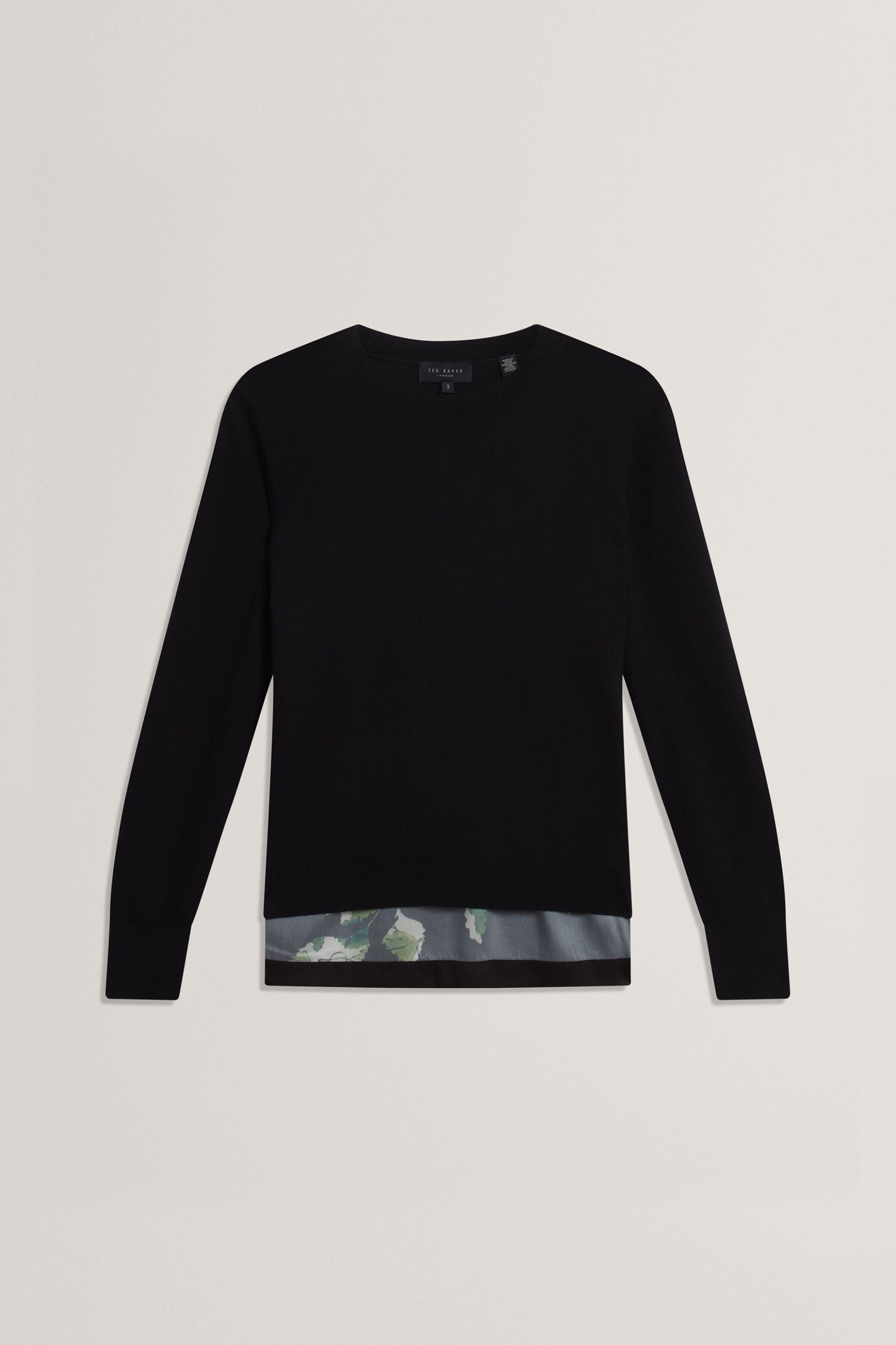 Ted Baker Γυναικεία Μπλούζα Πλεκτή με Floral Σχέδιο Στην Πλάτη Sereny - 284896 Μαύρο