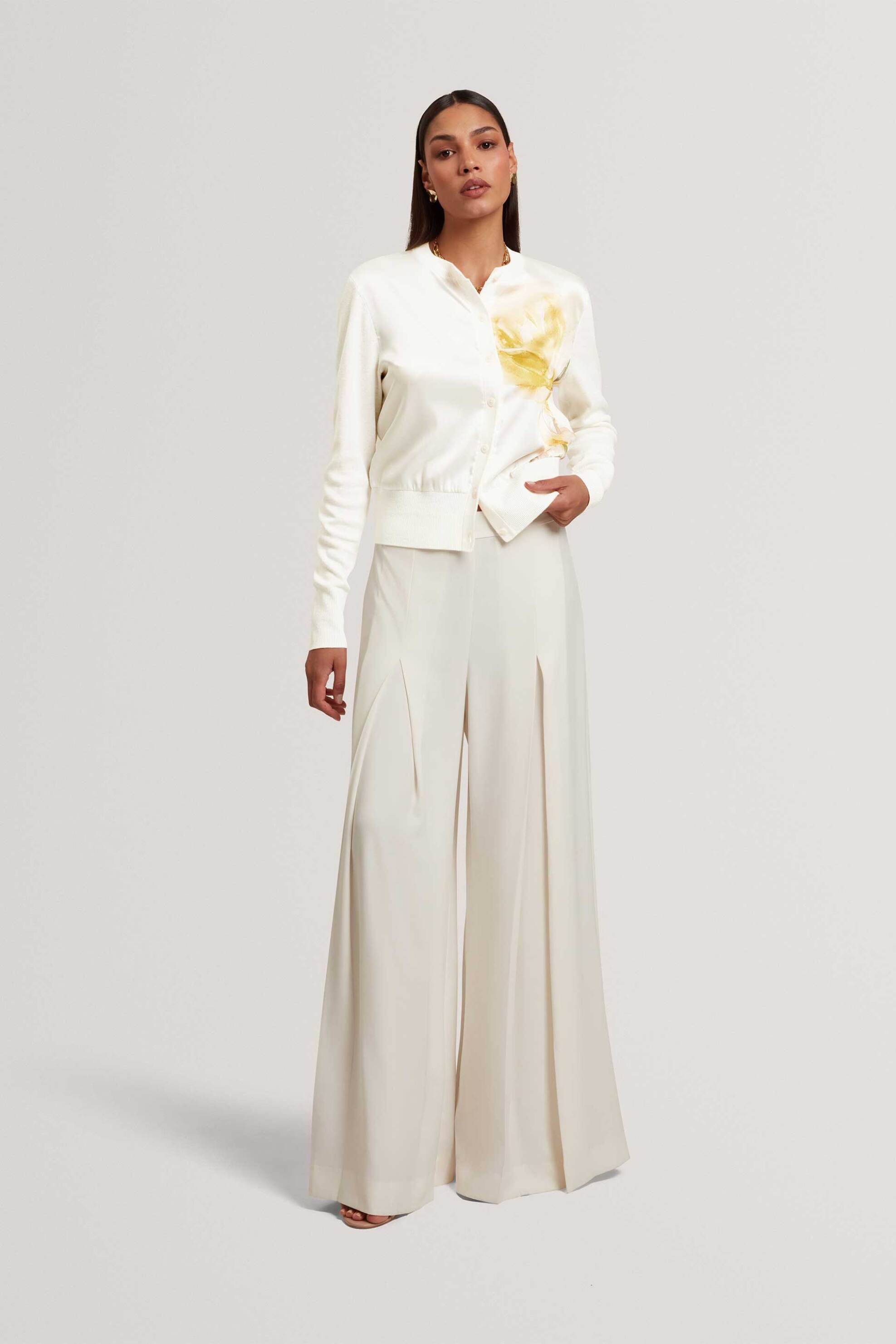 TED BAKER Ted Baker γυναικεία ζακέτα με floral σχέδιο "Isalda" - 285402 Εκρού - 2