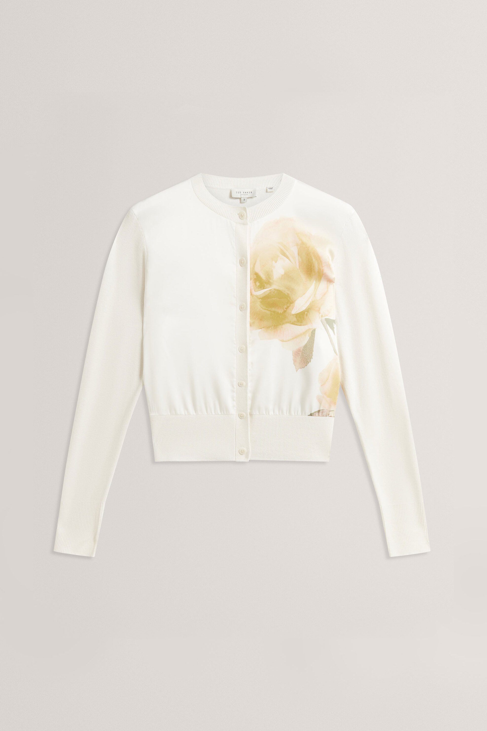 TED BAKER Ted Baker γυναικεία ζακέτα με floral σχέδιο "Isalda" - 285402 Εκρού - 4