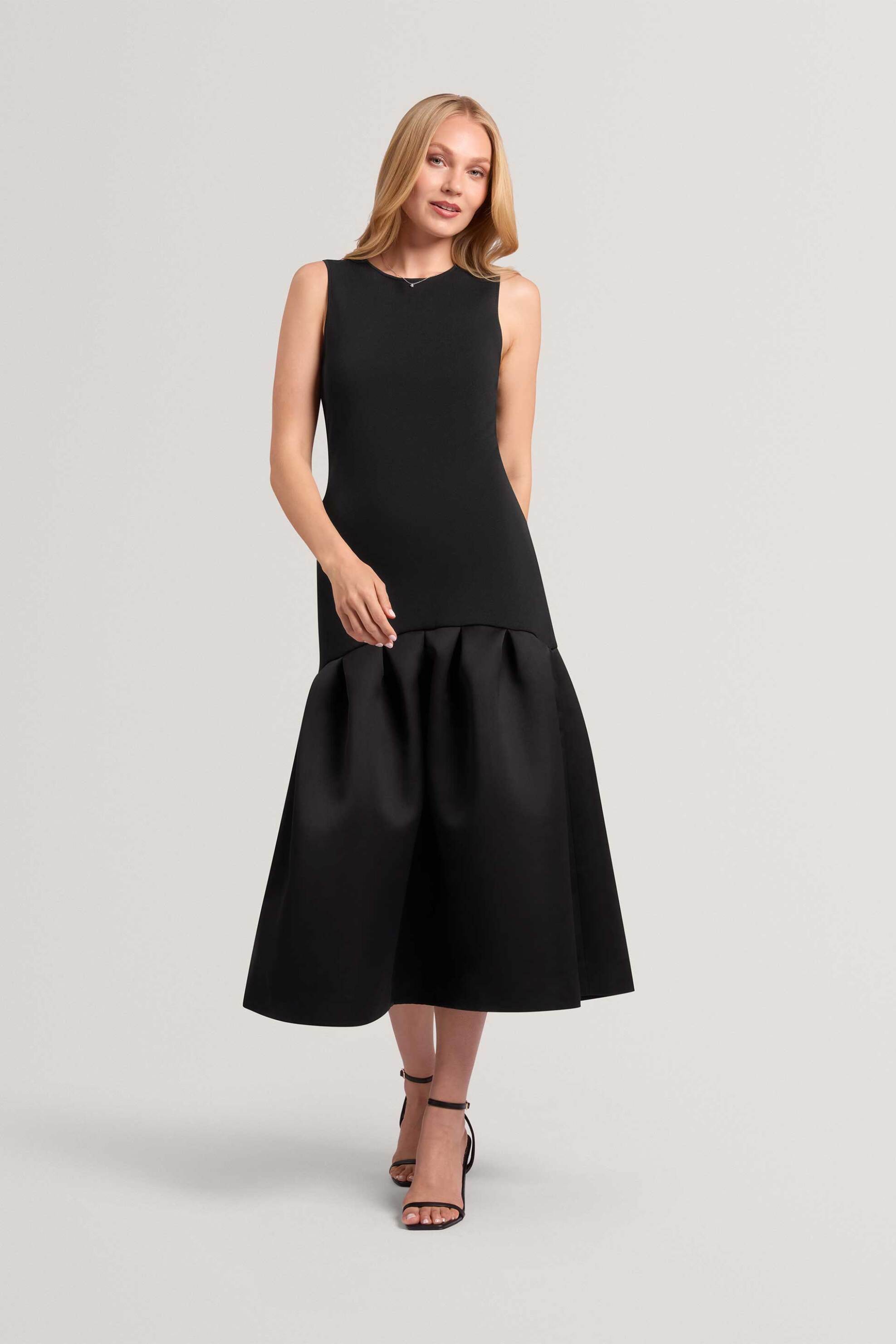 Ted Baker γυναικείο midi φόρεμα με σατέν κάτω μέρος 