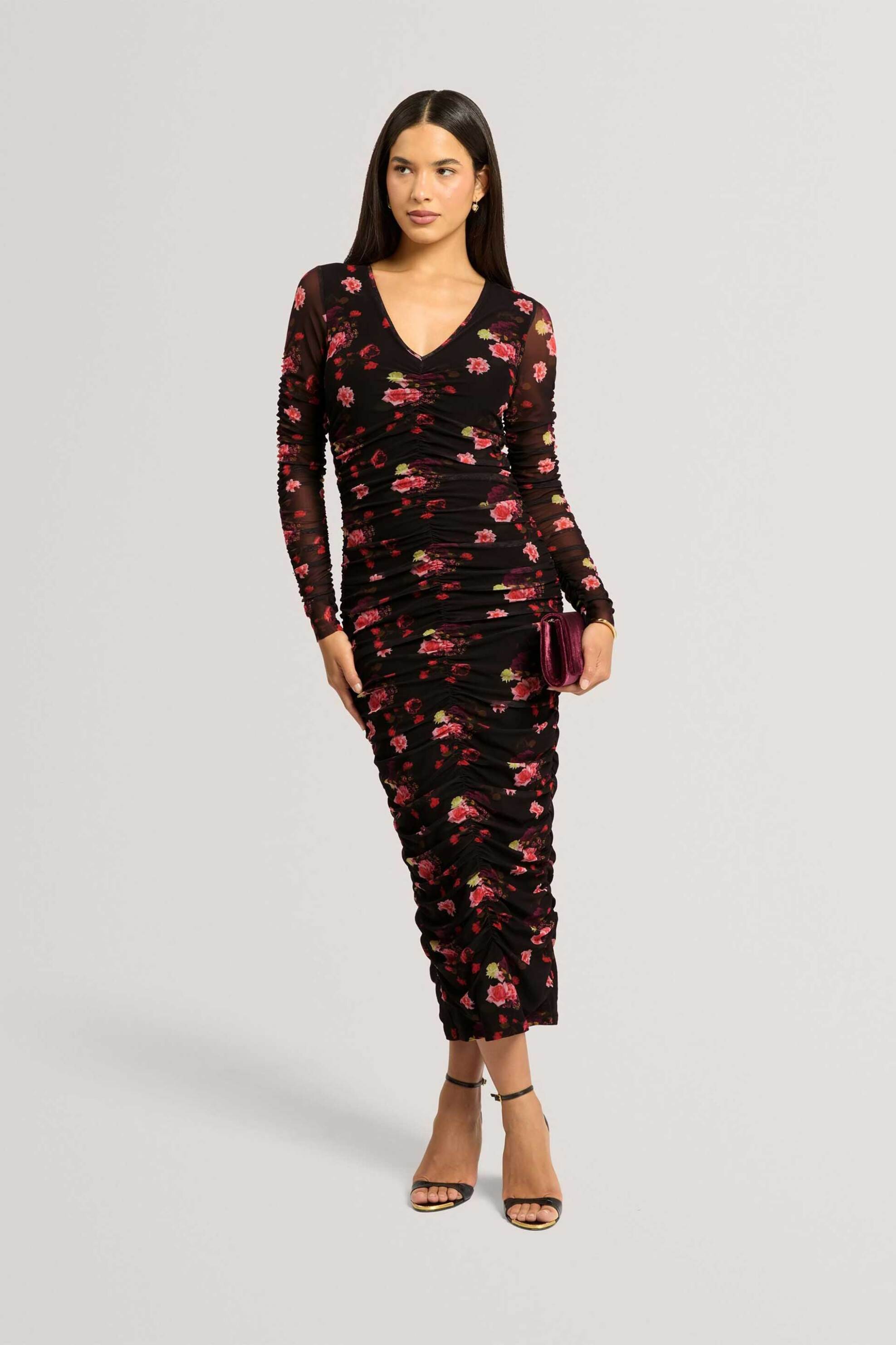 Ted Baker γυναικείο midi φόρεμα με print 