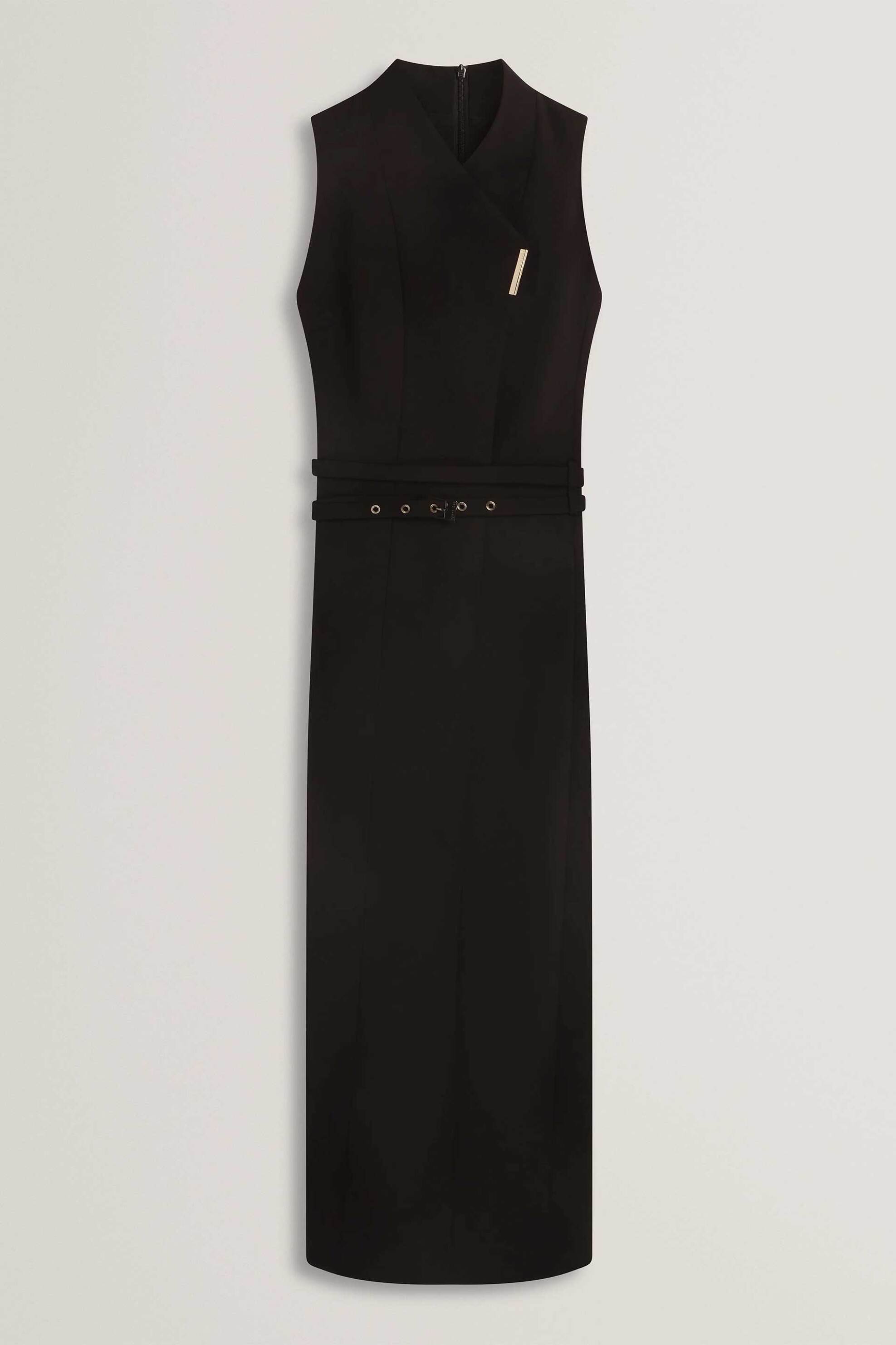 Ted Baker Γυναικείο Midi Φόρεμα Αμάνικο Hanlied - 285324 Μαύρο