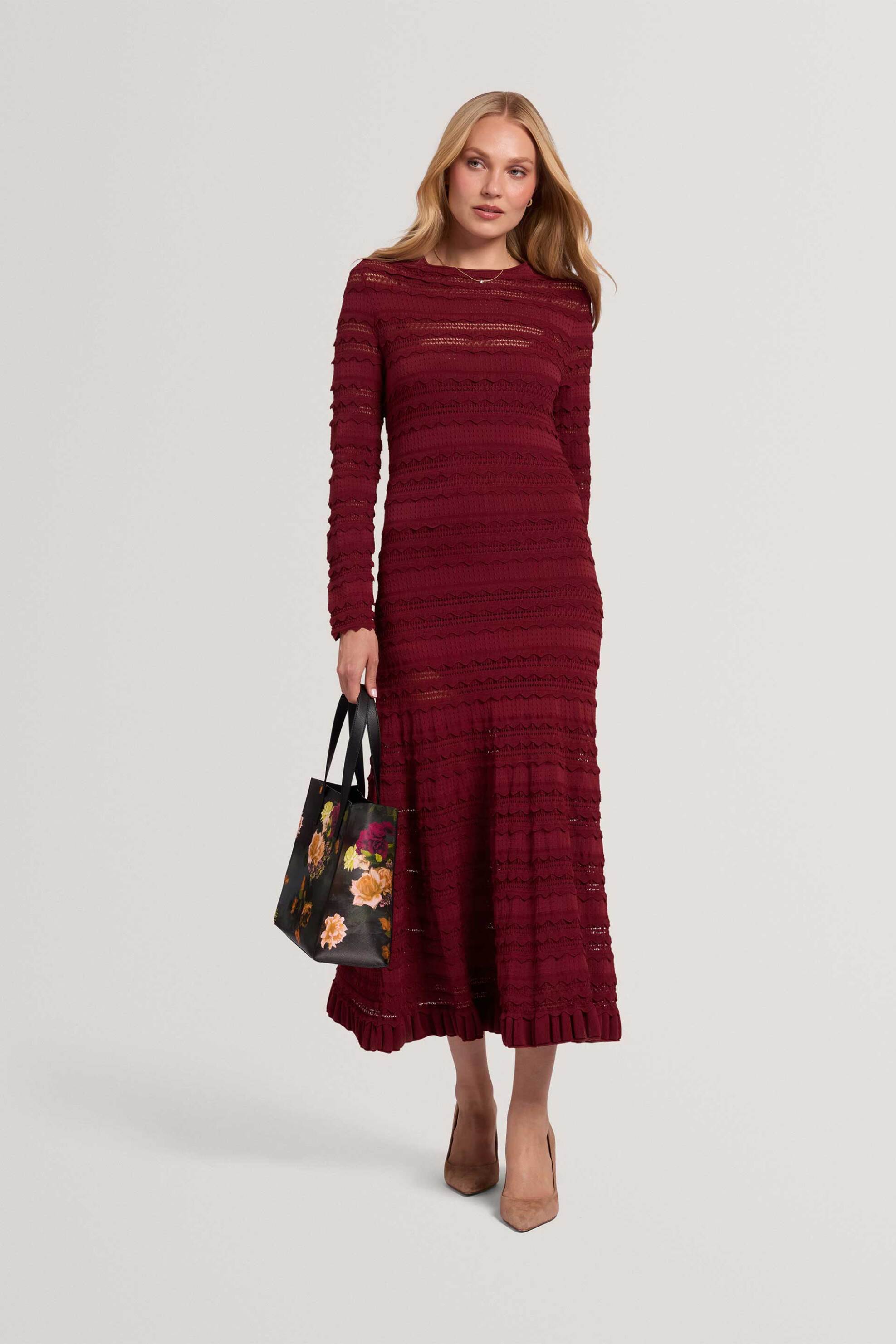 Ted Baker γυναικείο midi φόρεμα πλεκτό 