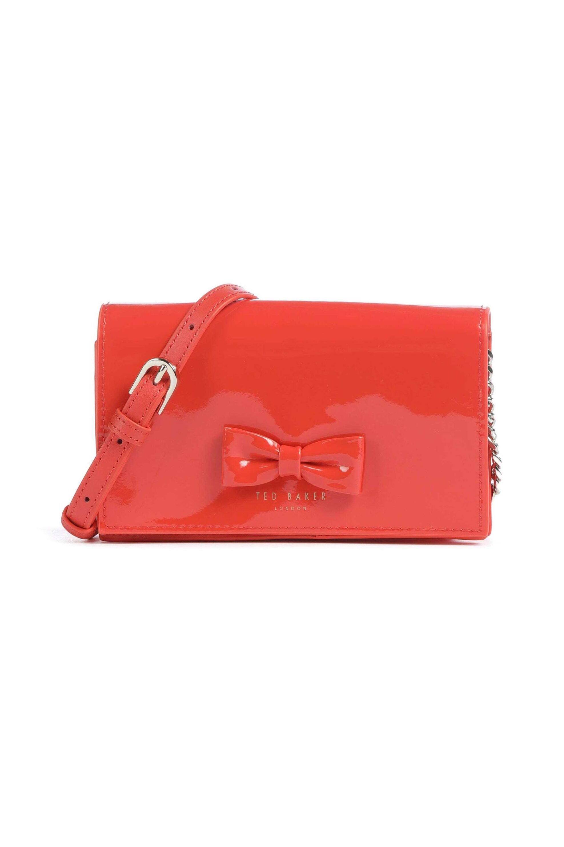 TED BAKER Ted Baker γυναικεία δερμάτινη τσάντα crossbody μεταλλιζέ "Baetiy" - 274040 Κόκκινο
