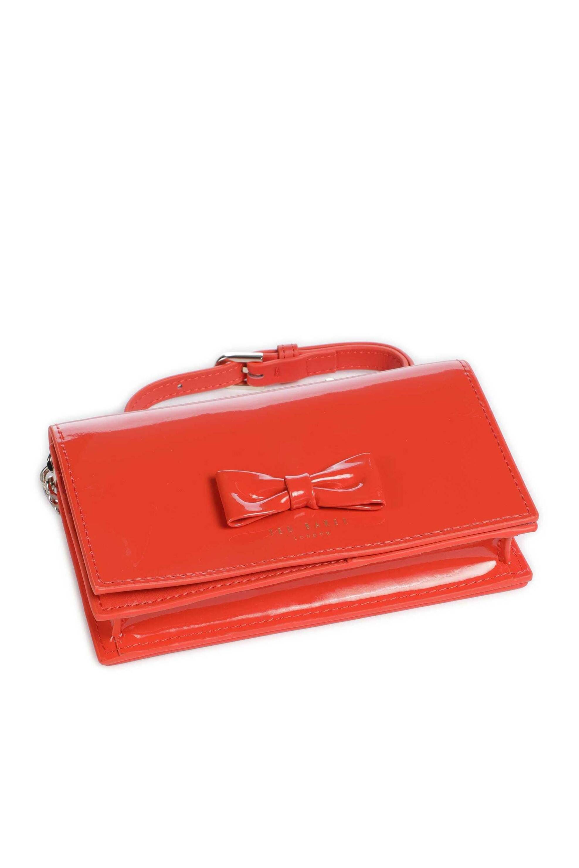 Ted Baker γυναικεία δερμάτινη τσάντα crossbody μεταλλιζέ "Baetiy" - 274040 Κόκκινο φωτογραφία