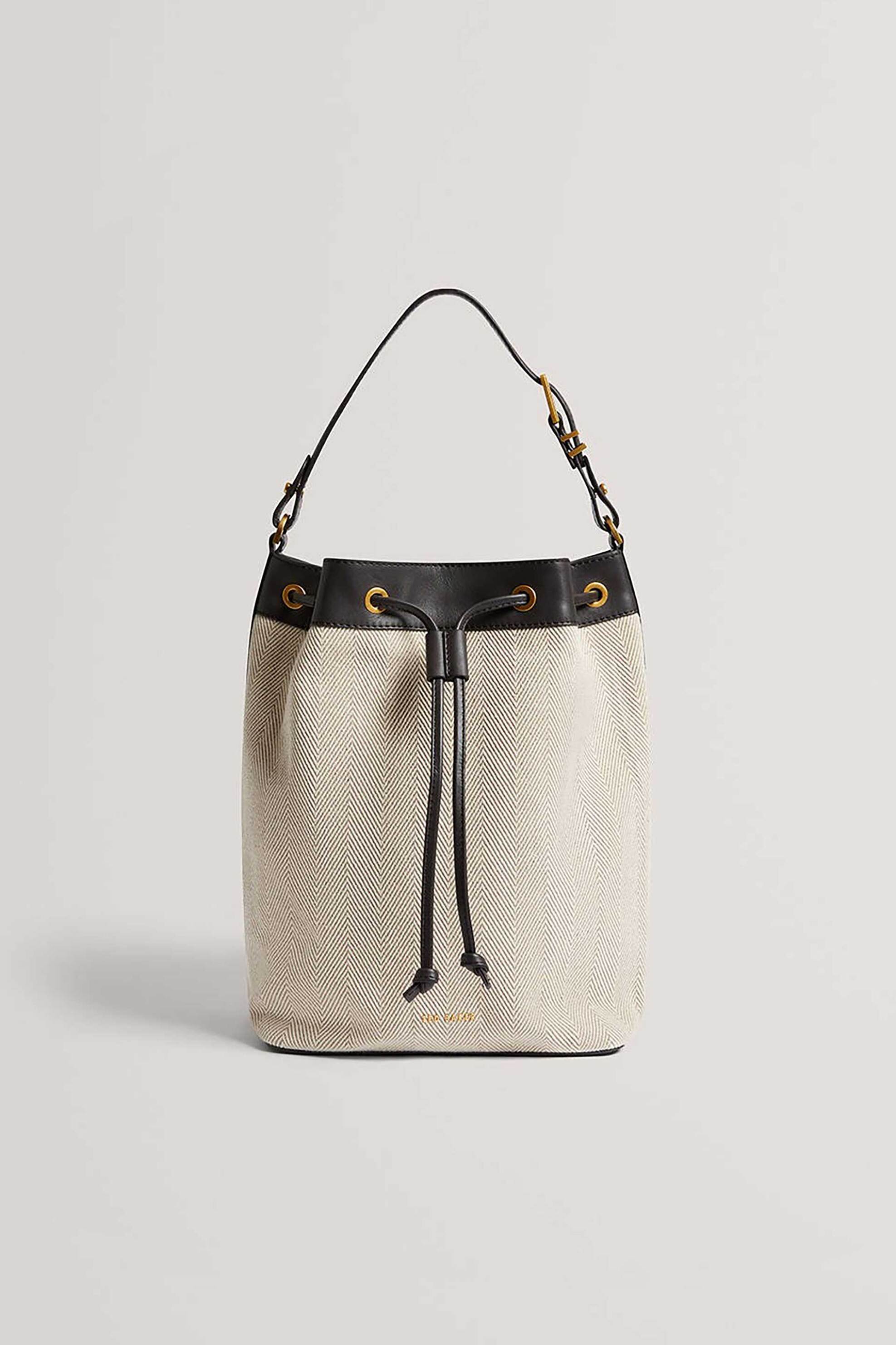 TED BAKER Ted Baker γυναικεία τσάντα ώμου bucket ''Tashah Belted'' - 279189 Εκρού