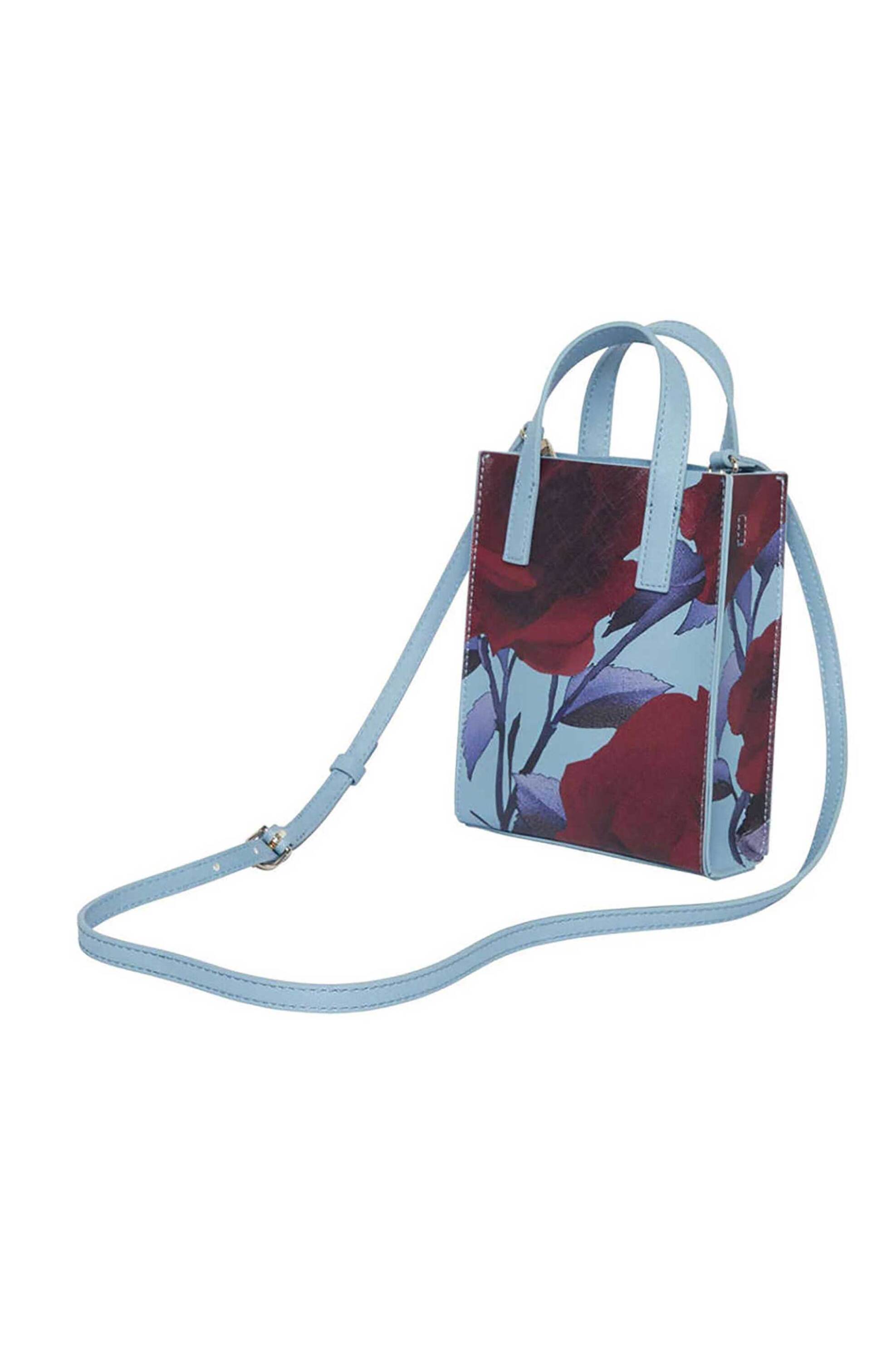 Ted Baker Γυναικείo Mini Bag με Floral Print Everrly - 282648 Μπλε Baby