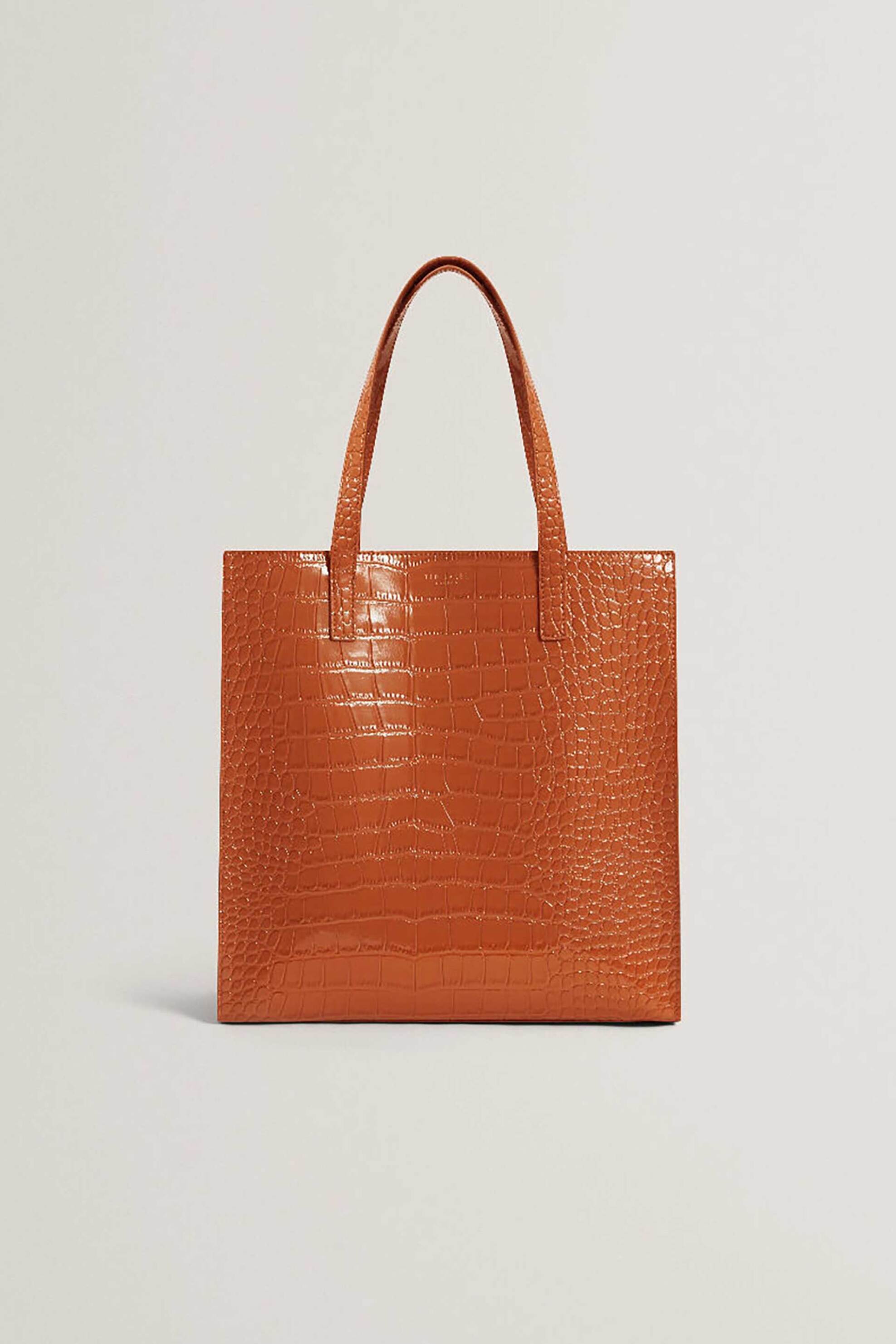 Ted Baker γυναικεία τσάντα ώμου με κροκό σχέδιο "Wenella" - 282817 Καφέ Ανοιχτό