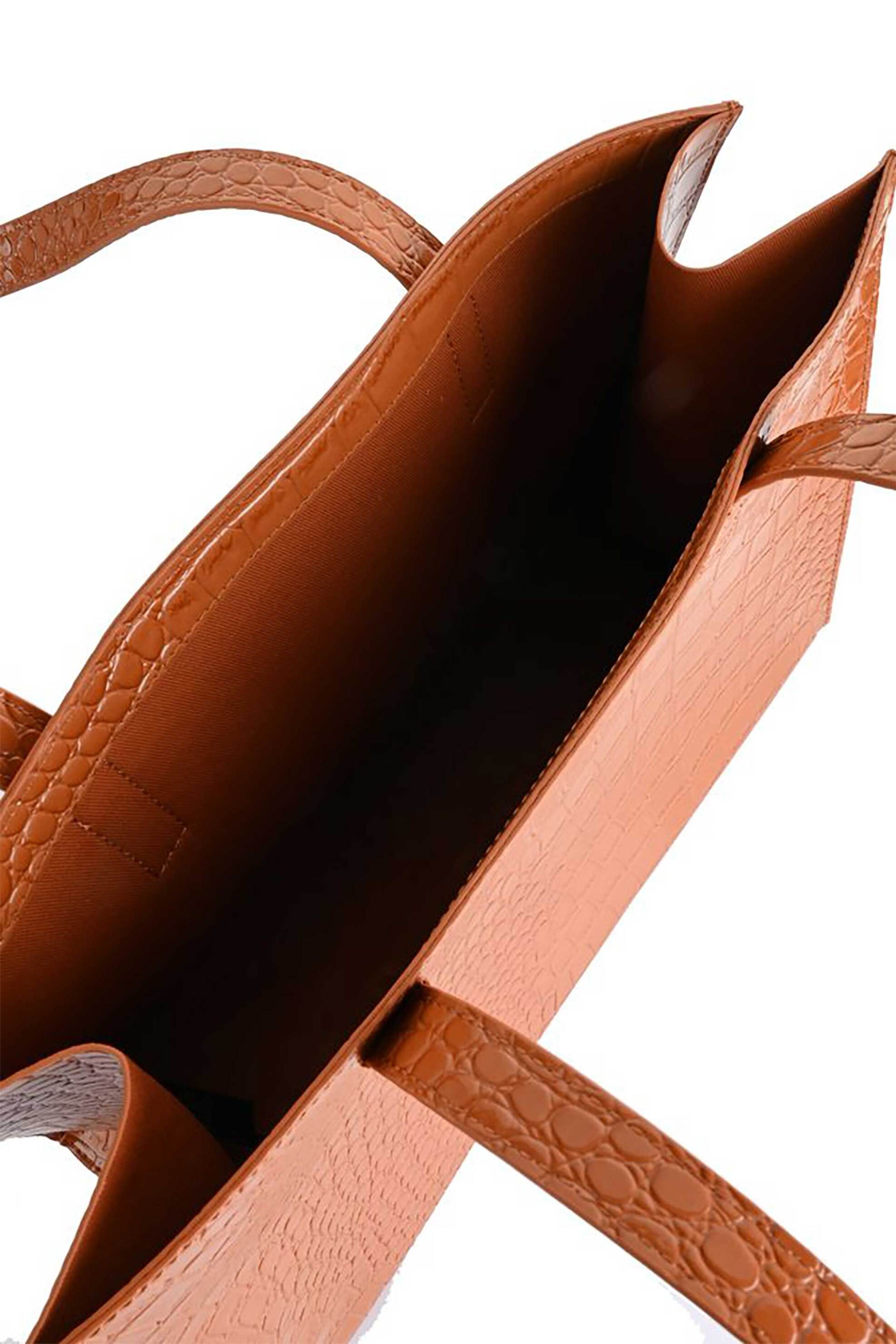 Ted Baker Γυναικεία Τσάντα Ώμου με Κροκό Σχέδιο Welona - 282818 Καφέ Ανοιχτό