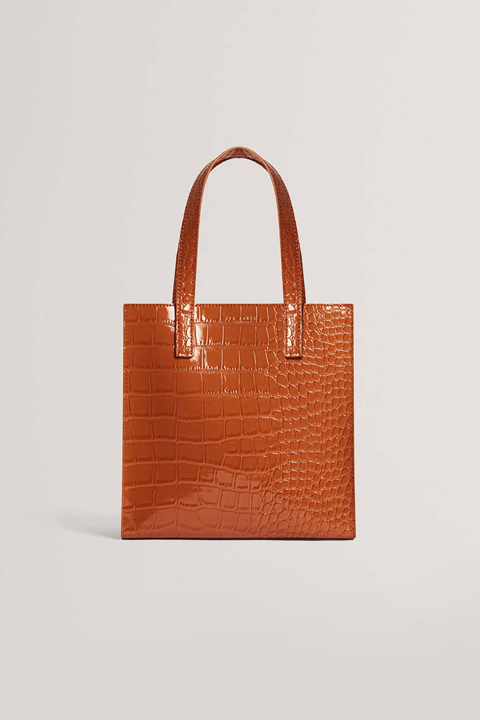 Ted Baker γυναικεία τσάντα ώμου με κροκό σχέδιο "Wenonaa" - 282819 Καφέ Ανοιχτό