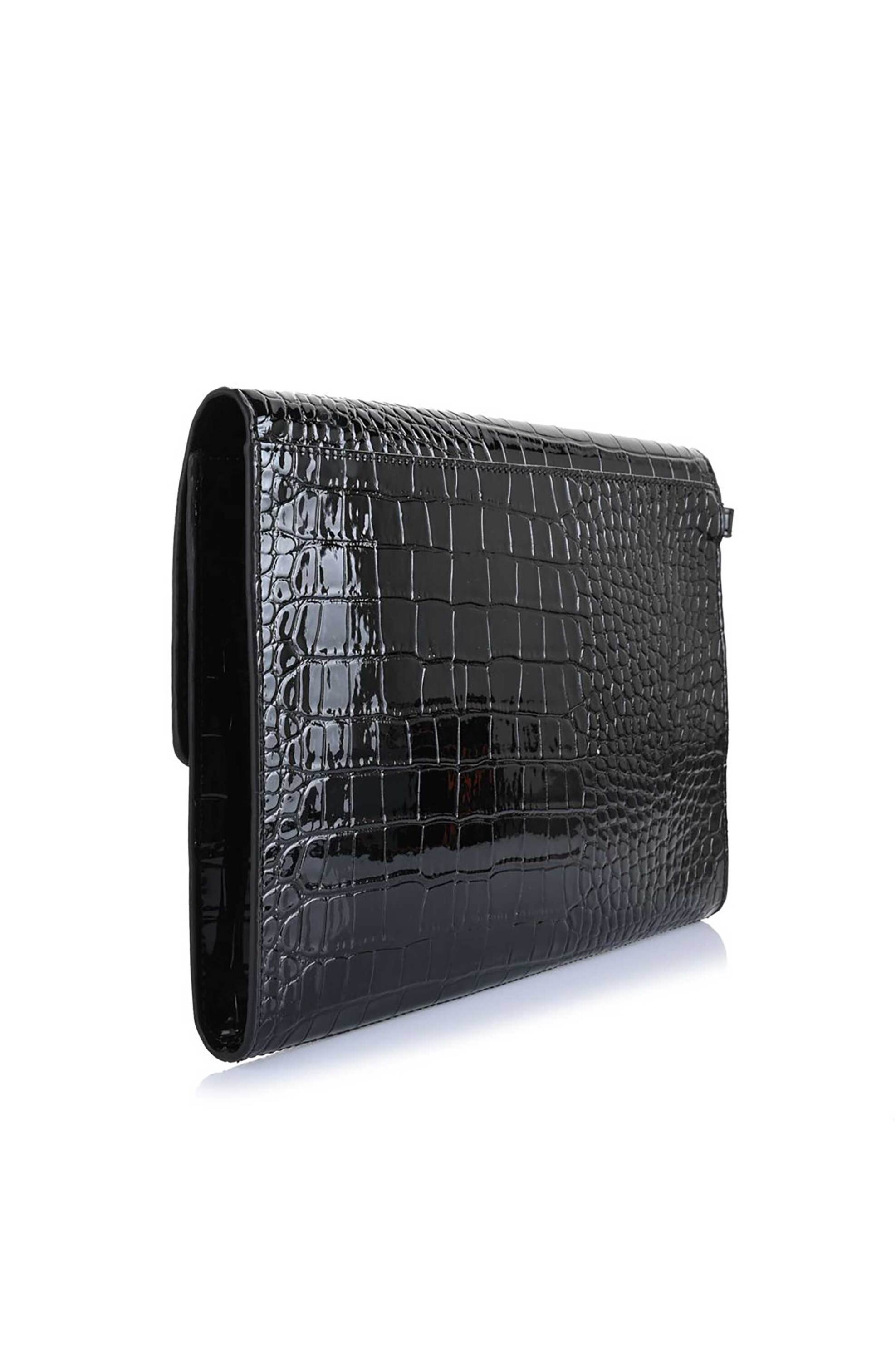 Ted Baker γυναικείo clutch με κροκό σχέδιο "Wesslie" - 282823 Μαύρο φωτογραφία