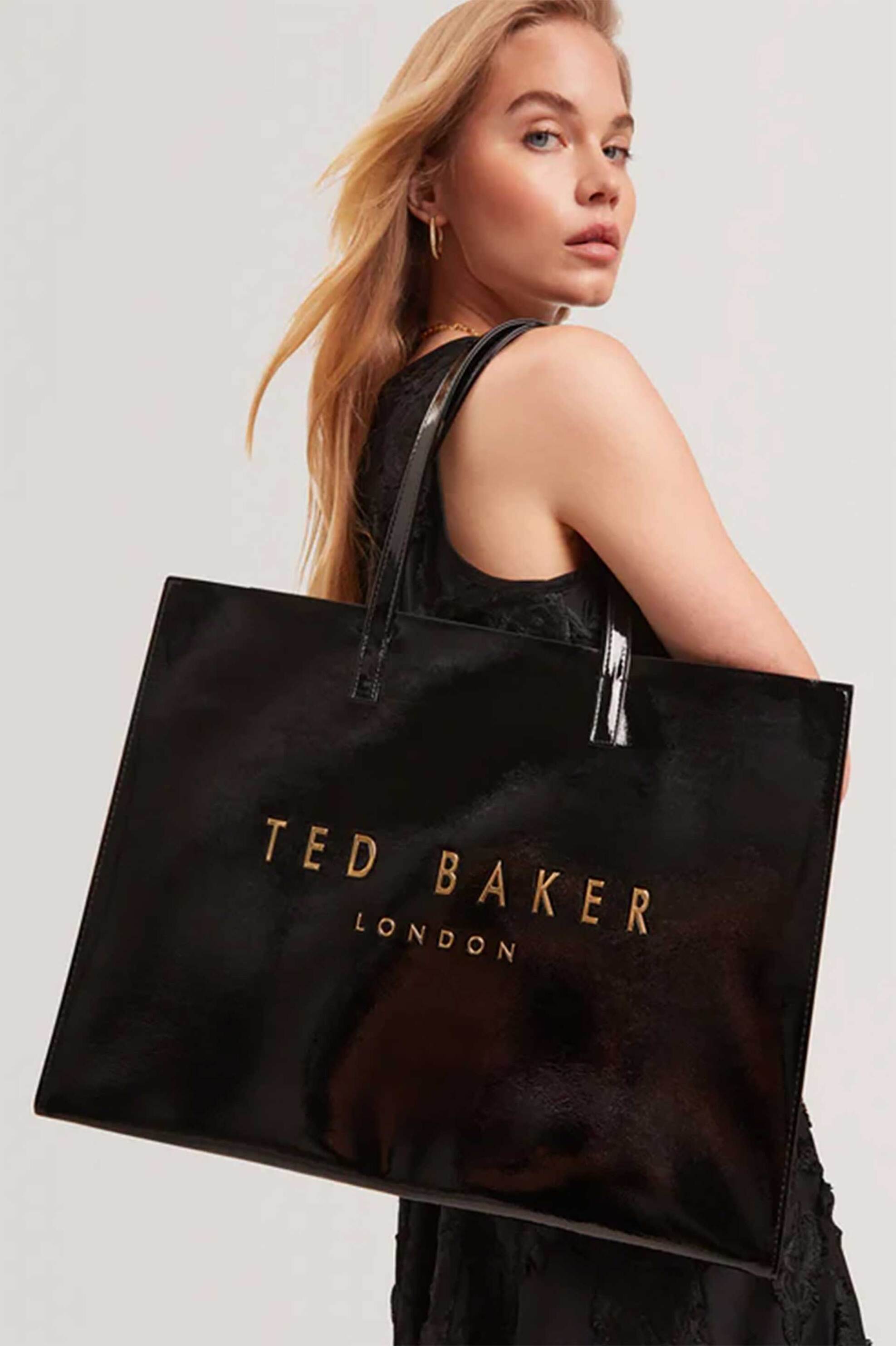 Ted Baker γυναικεία τσάντα ώμου "Crikon Crinkle Extra Large Icon" - 283872 Μαύρο φωτογραφία