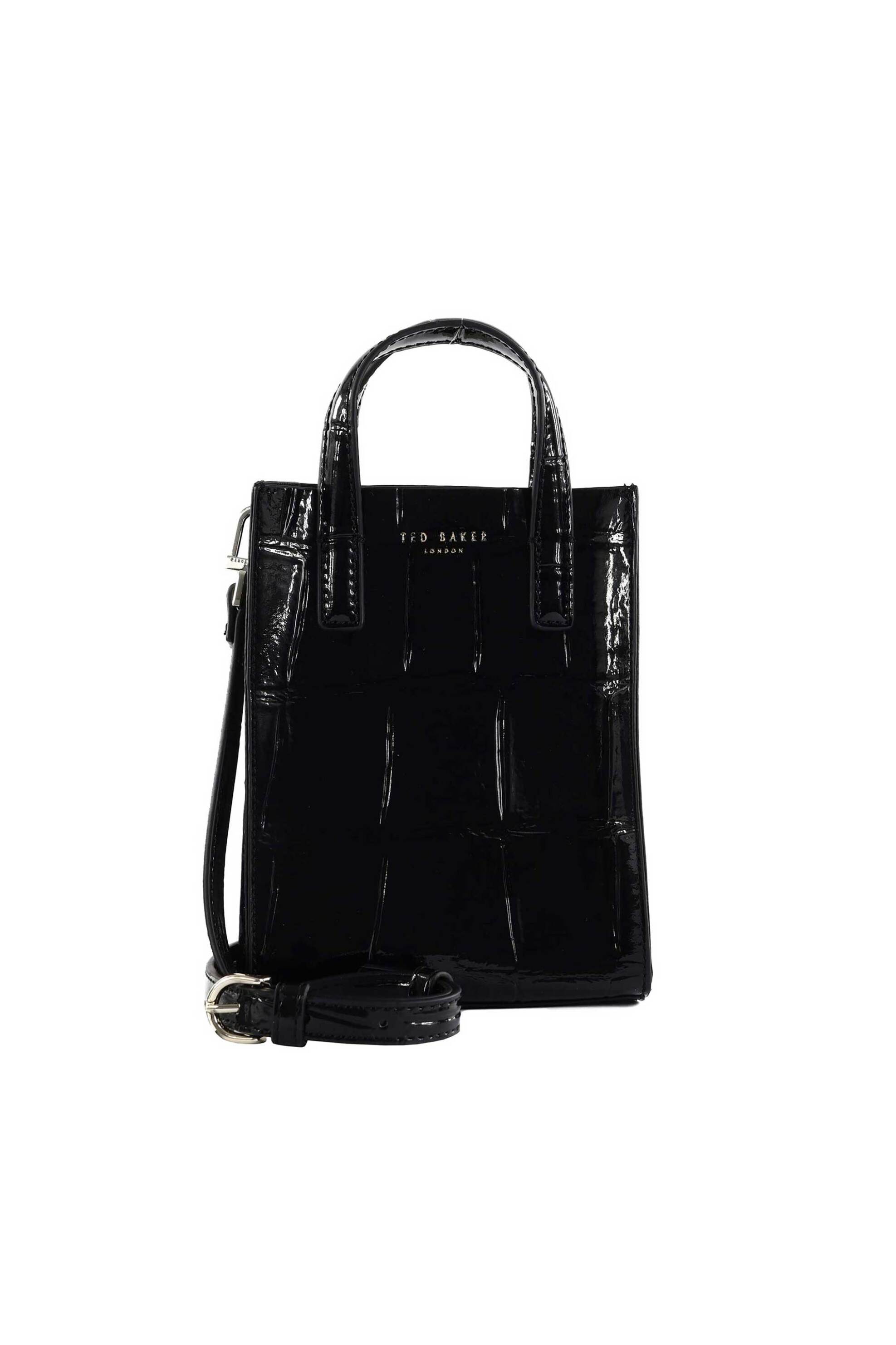 Ted Baker γυναικείo mini bag με κροκό σχέδιο "Viienna" - 283928 Μαύρο