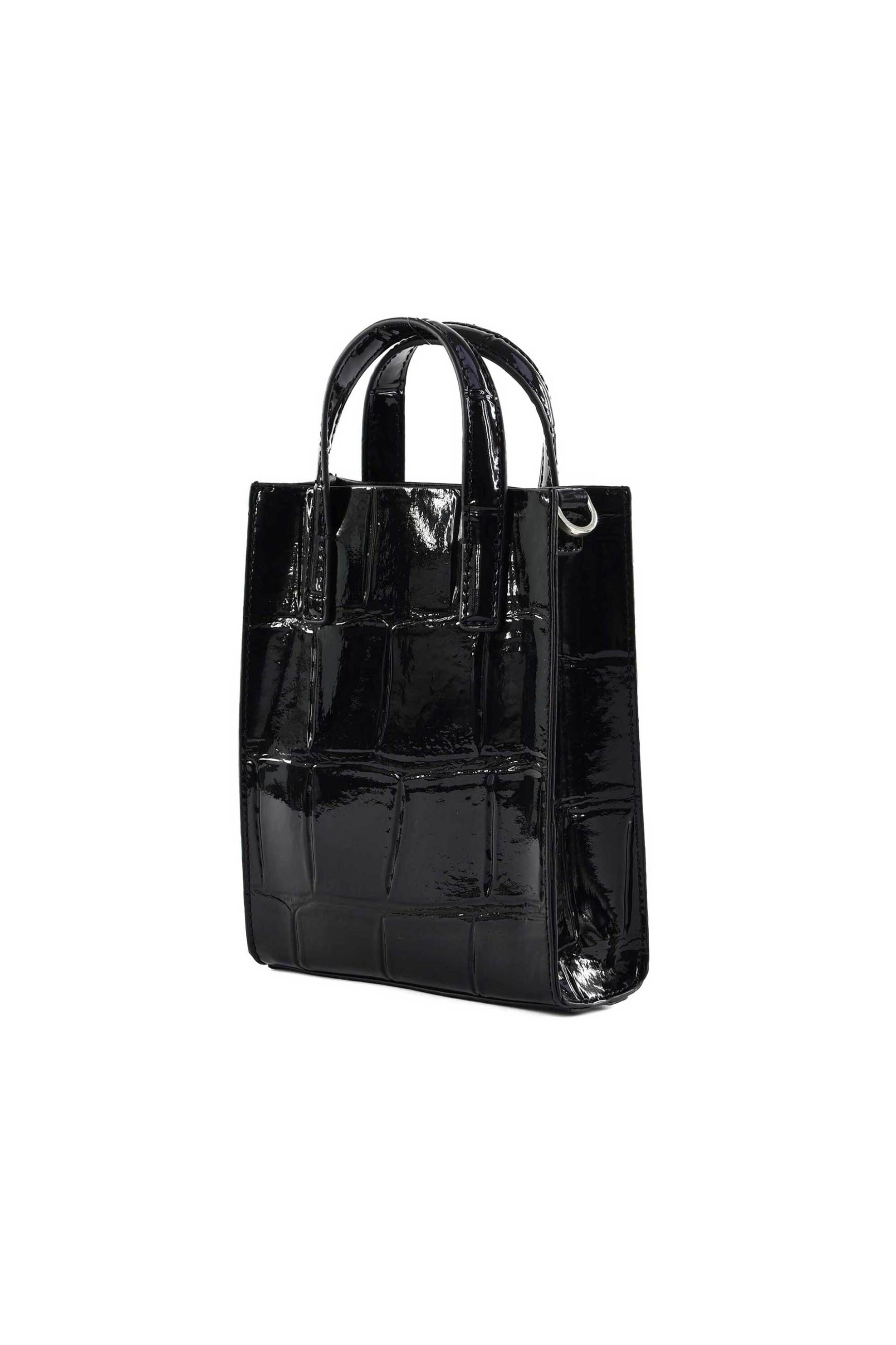 Ted Baker Γυναικείo Mini Bag με Κροκό Σχέδιο Viienna - 283928 Μαύρο