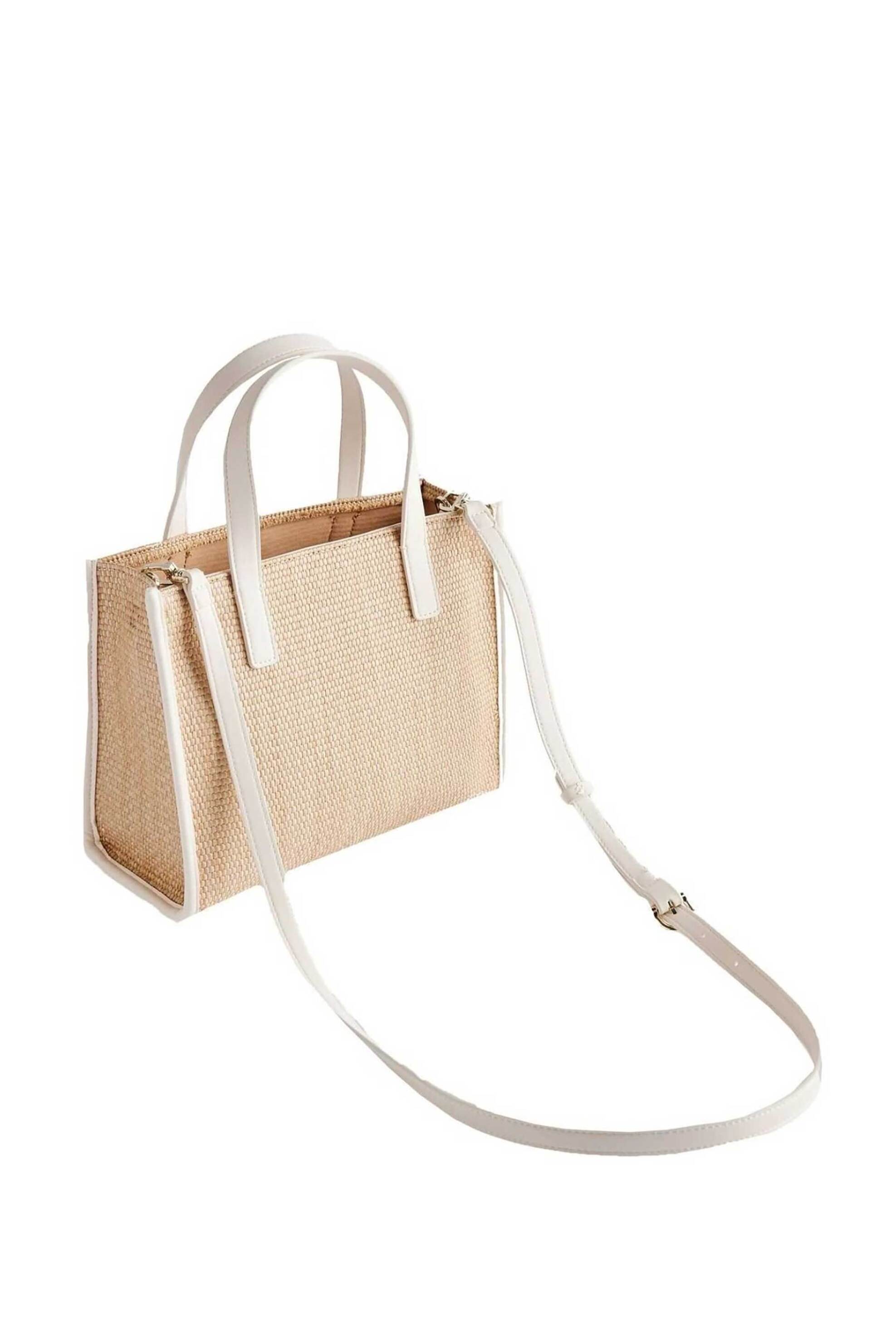 Ted Baker γυναικεία τσάντα χειρός "Paolina Faux Raffia Small Icon Bag" - 284037 Κρέμ φωτογραφία